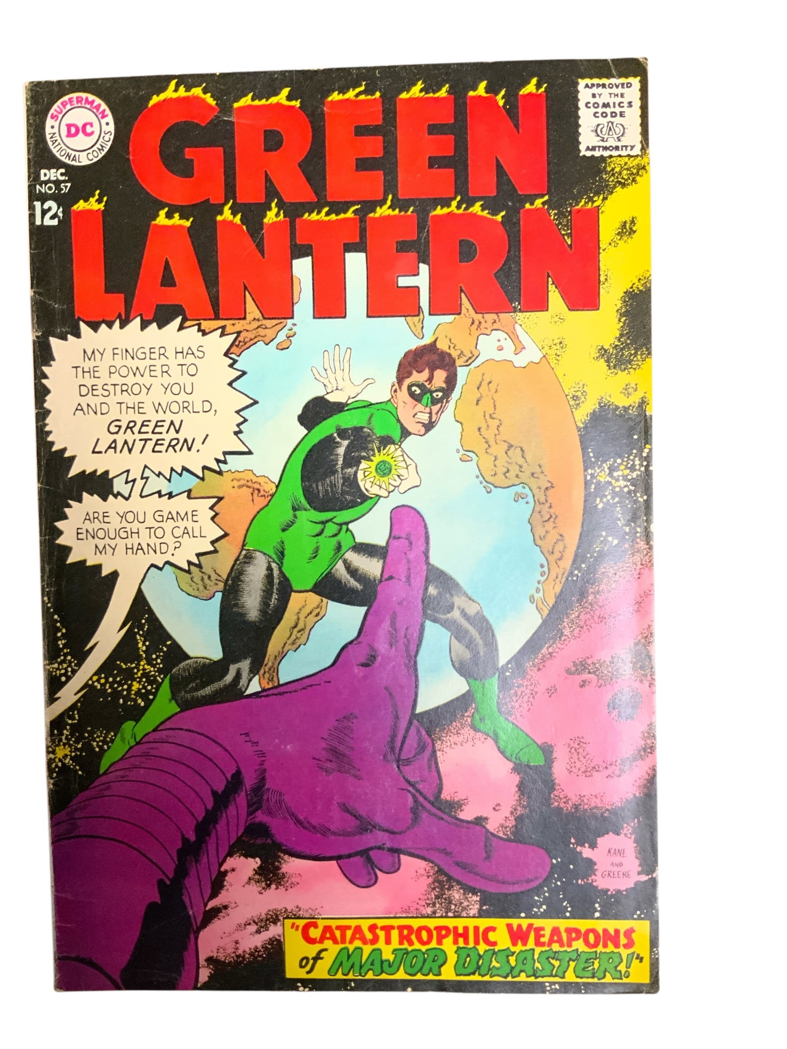 Green Lantern DC Comic 12cent DEC. NO. 37 1967 (1 of 3)