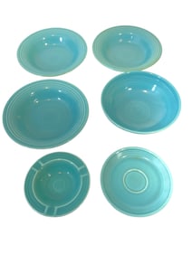 6pc Vintage FIESTA Ashtray, Soup Bowls and etc