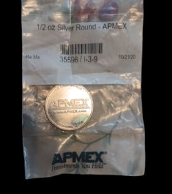 APMEX .999 1/2oz Fine Silver Round Sealed Package