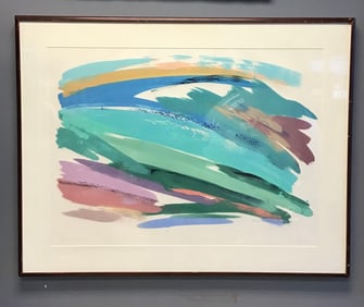 Framed Abstract titled “ Waiting to Transcend” artist signed and dated