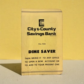 Vintage City & County Saving Bank DIME SAVER *full*