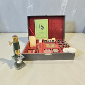 Vintage “Little Gem” Microscope kit Gilbert and Bausch & Lomb