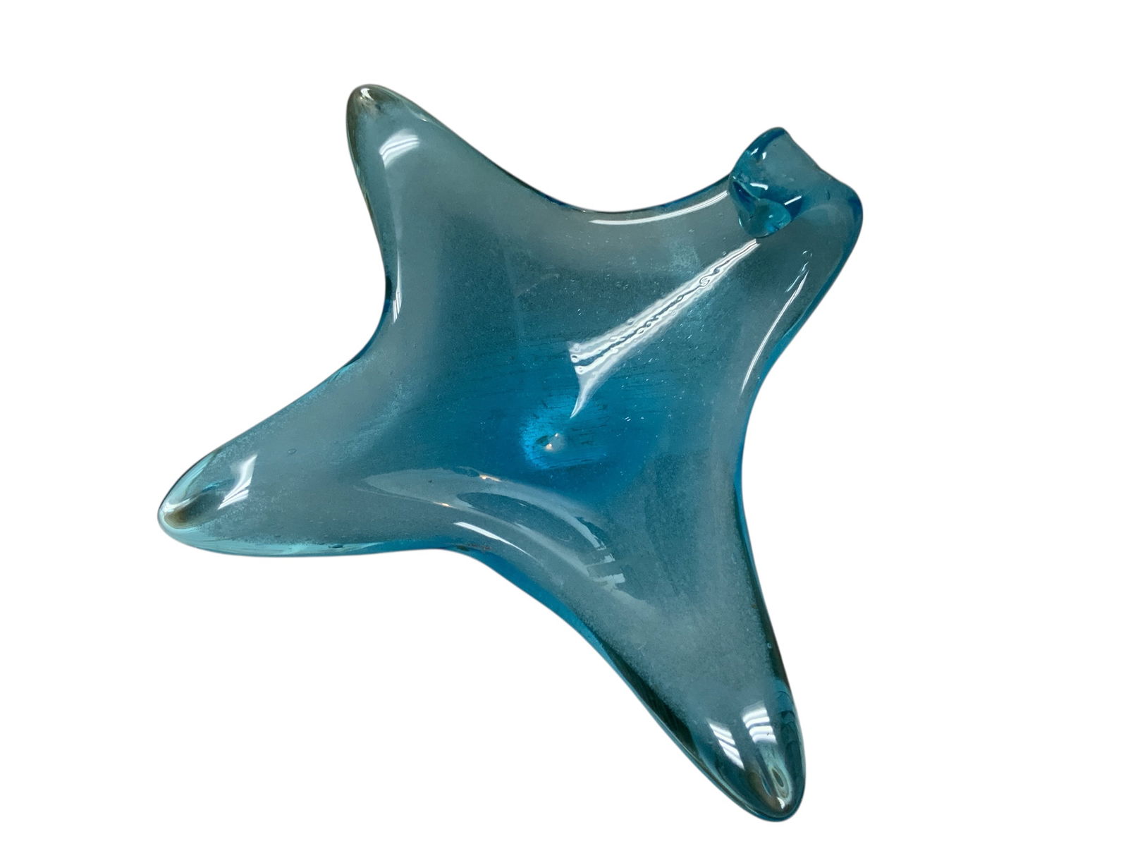 Aqua Star / Starfish Art Glass Candy Dish (1 of 3)