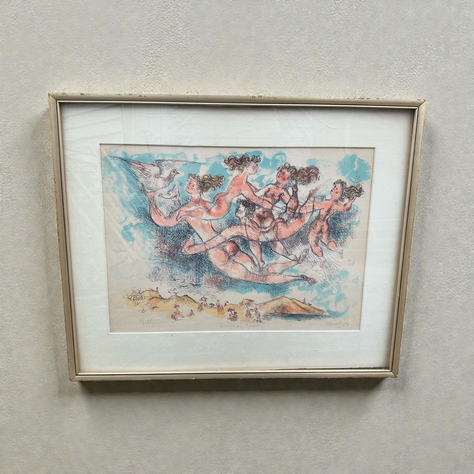 Chaim Gross Color Lithograph “Summer Fancy” 18/185: Chaim Gross Color Lithograph “Summer Fancy” 18/185. 19 1/2” x 24”