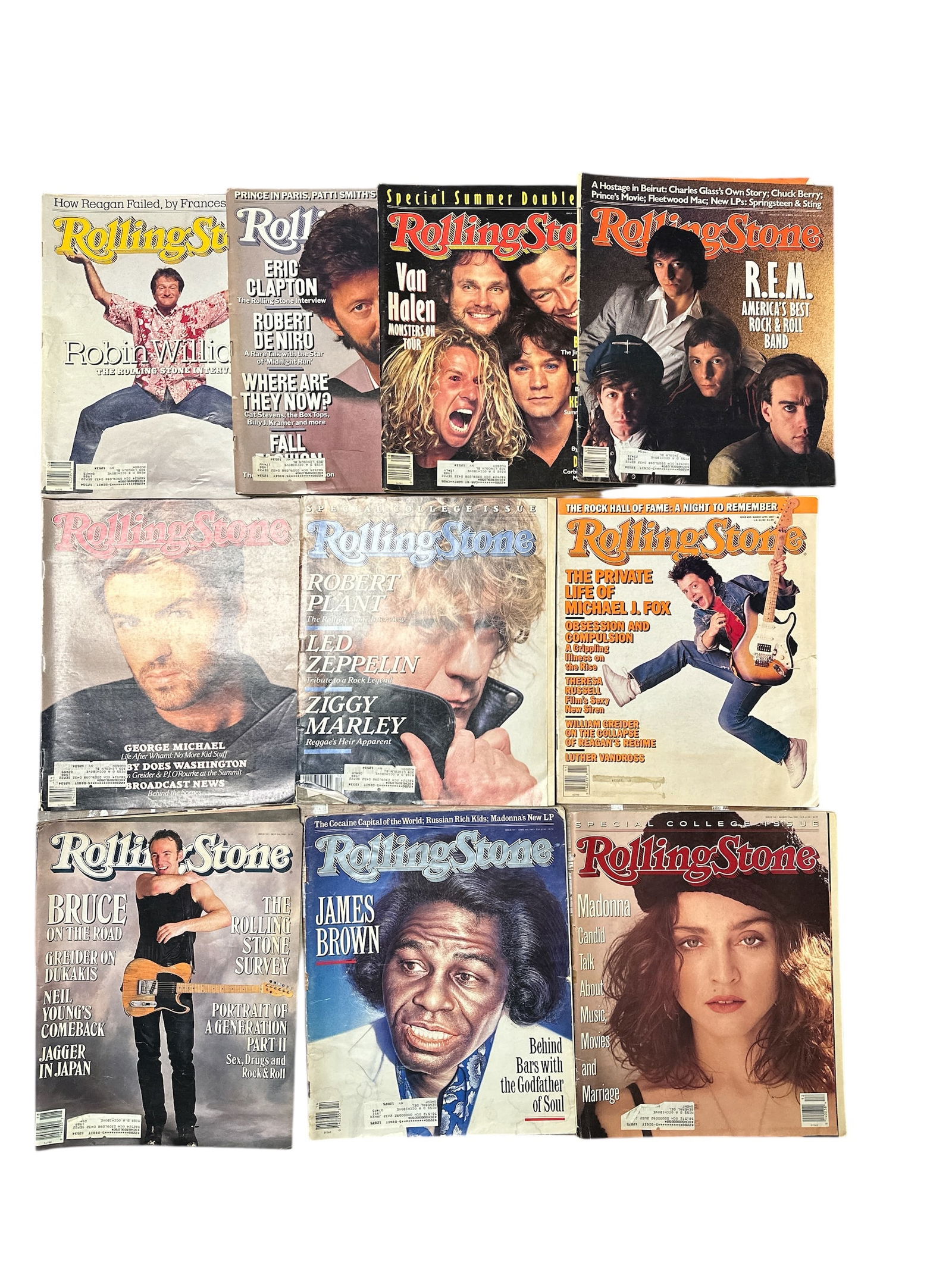 10 Issues Rolling Stone Magazine late 1980s: 10 Issues Rolling Stone Magazine late 1980s