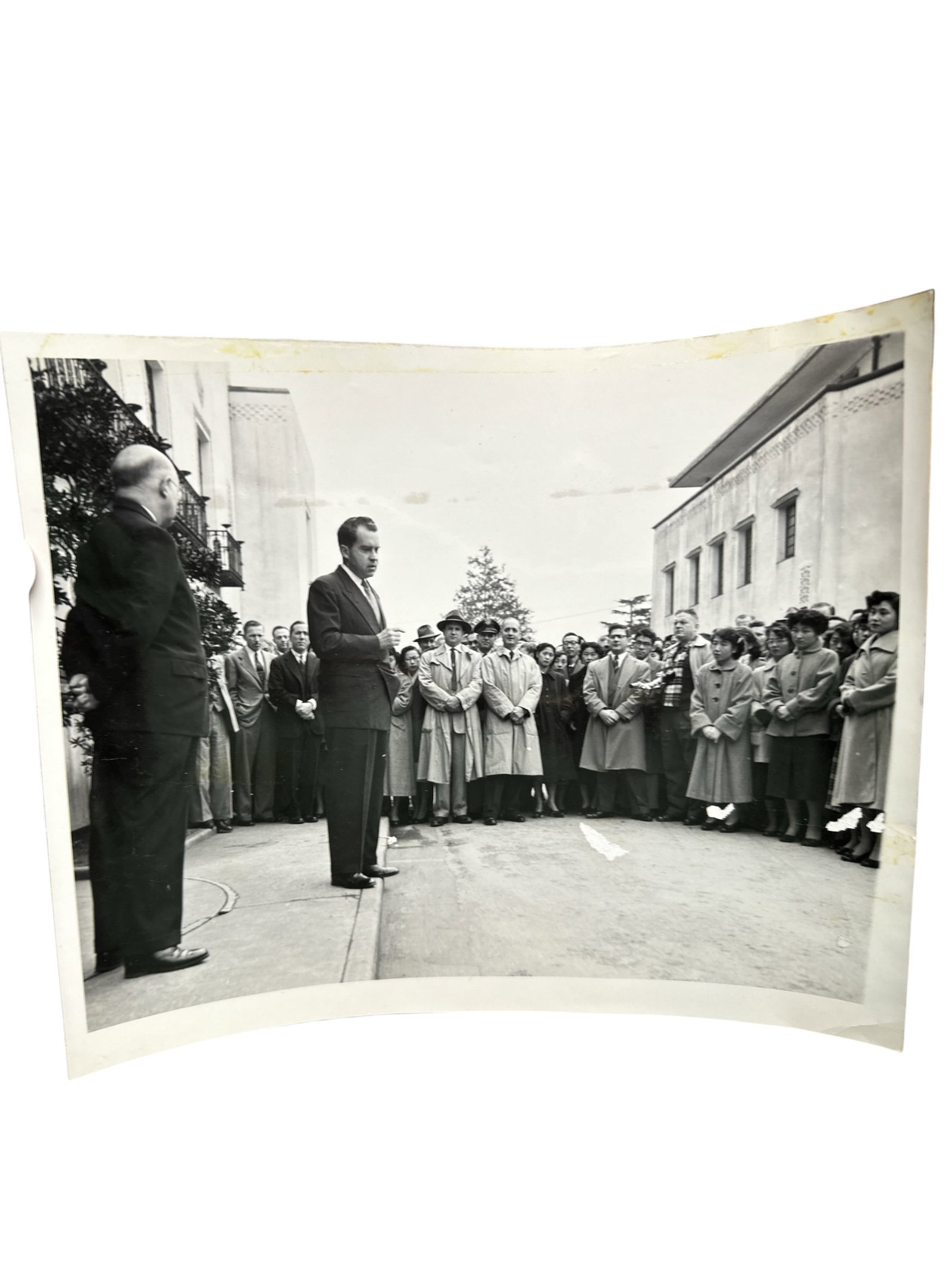 3 B&W Richard Nixon Photos 2 snapshots, 1 8x10: 3 B&W Richard Nixon Photos 2 snapshots, 1 8x10. Location and date are unknown.First image is 8x10, second is 2 7/8 x 3 3/4, third is 2 7/8 x 3 5/8