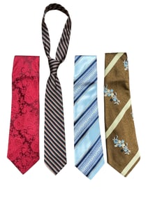 Vintage Neckties Polyester and Silk/polyester blend