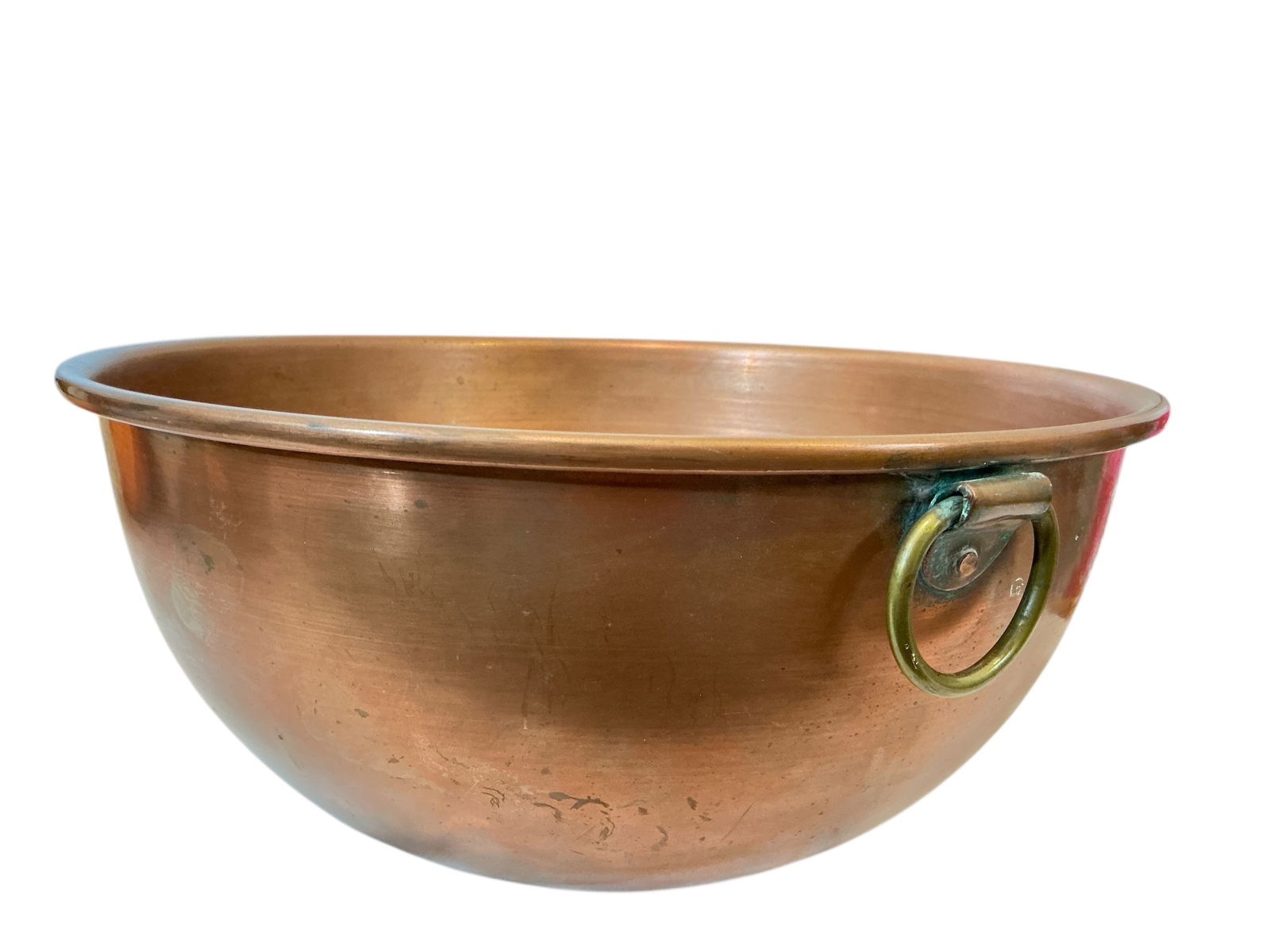 X-large Copper Mixing Bowl Rounded Bottom (1 of 3)
