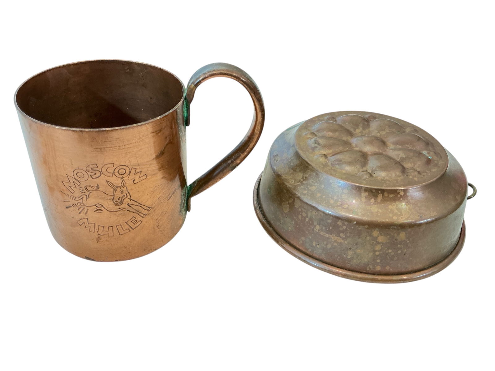 Vintage Copper Gelatin Mold and Mug (1 of 6)