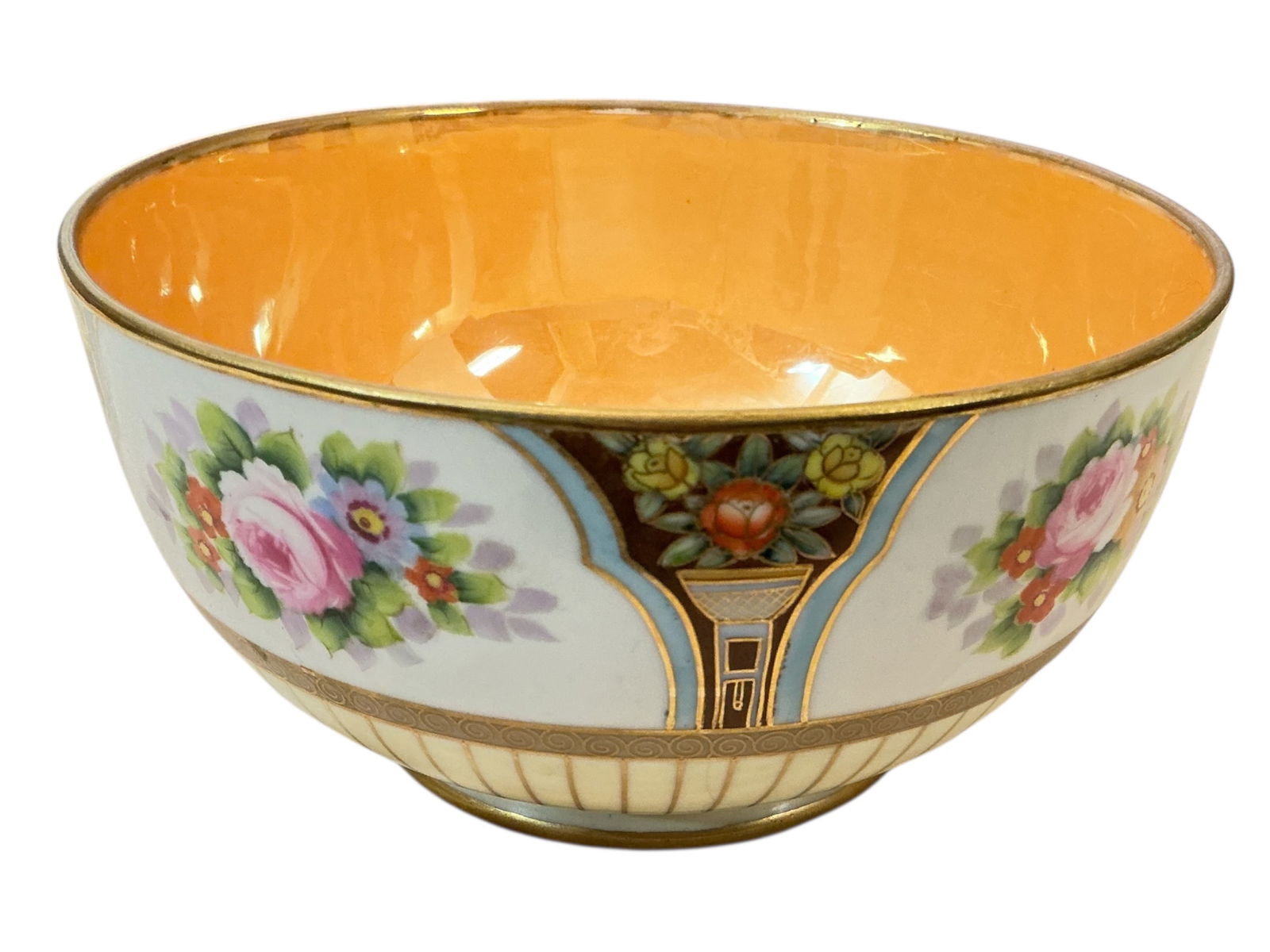 Vintage Art Deco Handpainted Nippon Bowl 7 3/8”dia (1 of 5)