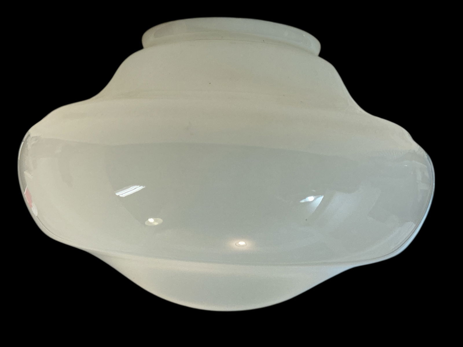 White Schoolhouse-style Glass Lampshade (1 of 4)