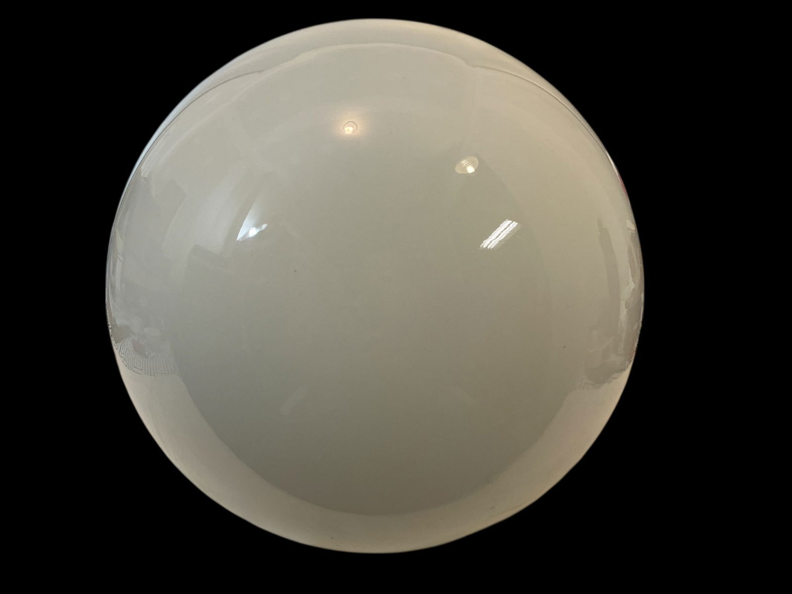 White 12” Round Glass Lampshade / Globe (1 of 3)