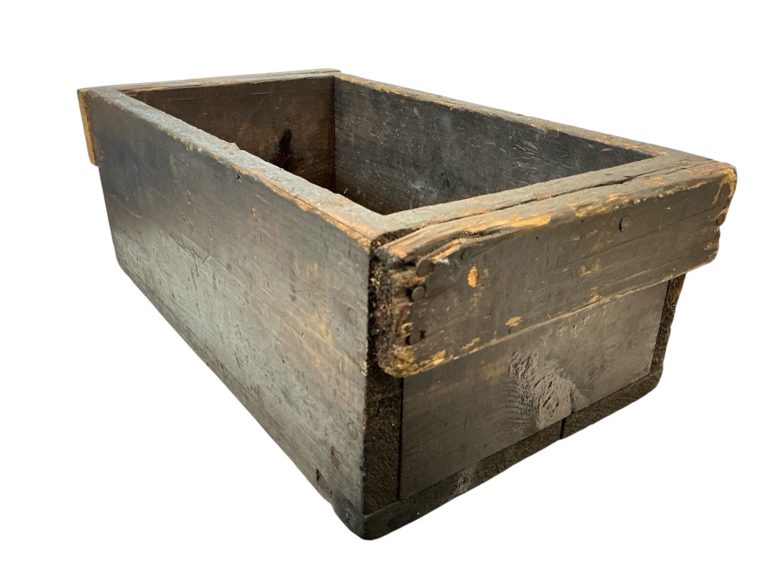 Antique Heavy Wooden Box / Crate (1 of 4)