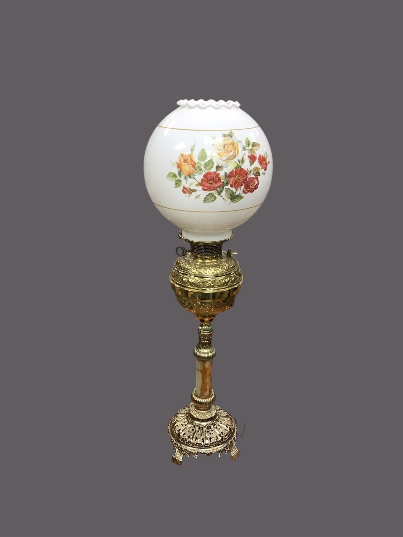 Vintage Banquet Parlor Lamp with shade (1 of 6)