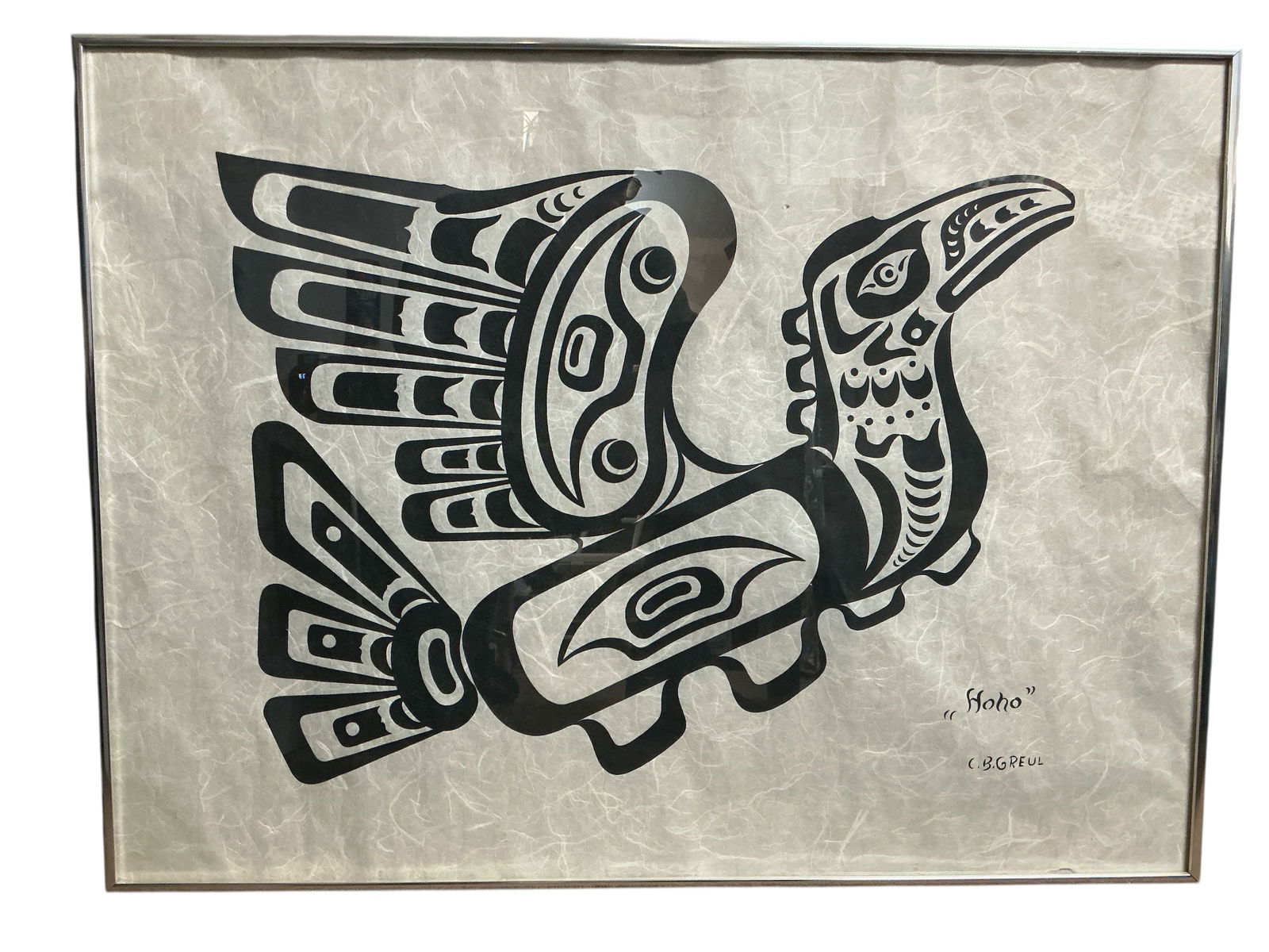 C.B. Greul “Hoho” (Thunderbird) Silkscreen Print on Rice Paper (1 of 4)