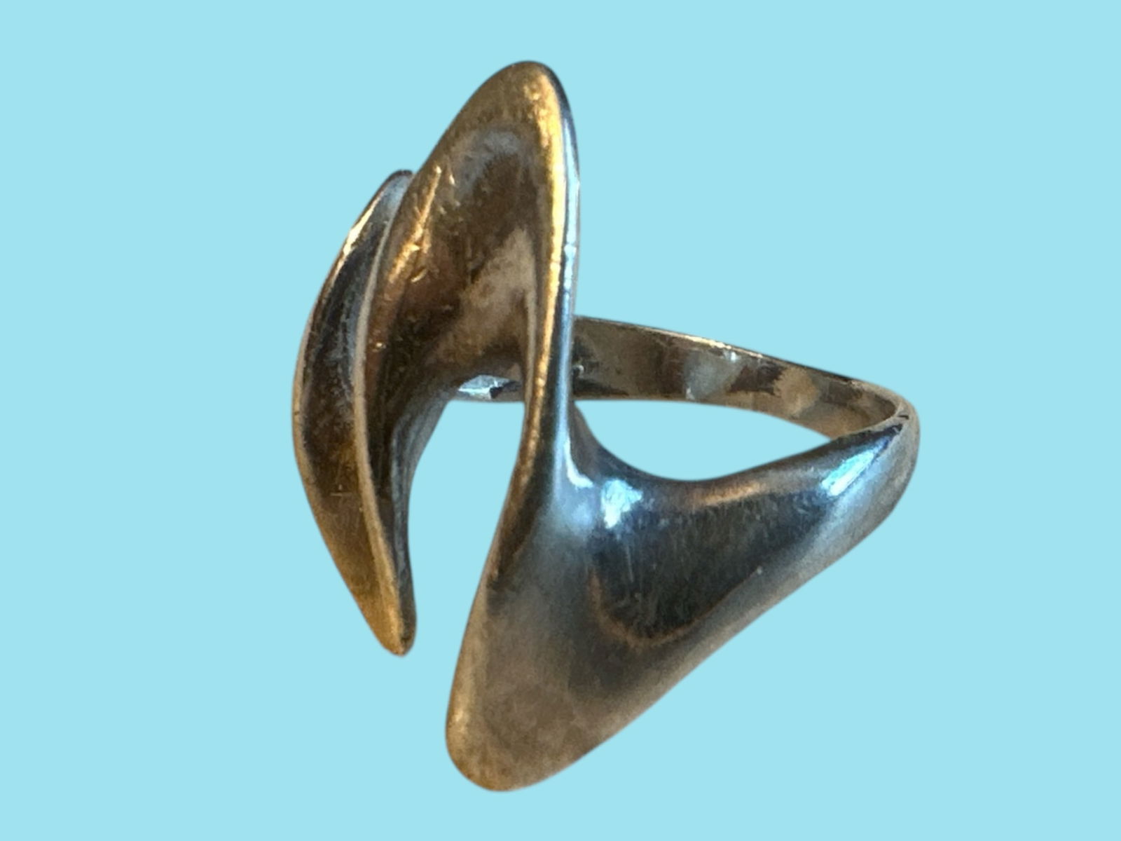 Mid-century Modernist Style Sterling Silver(925) Ring size 5 (1 of 4)