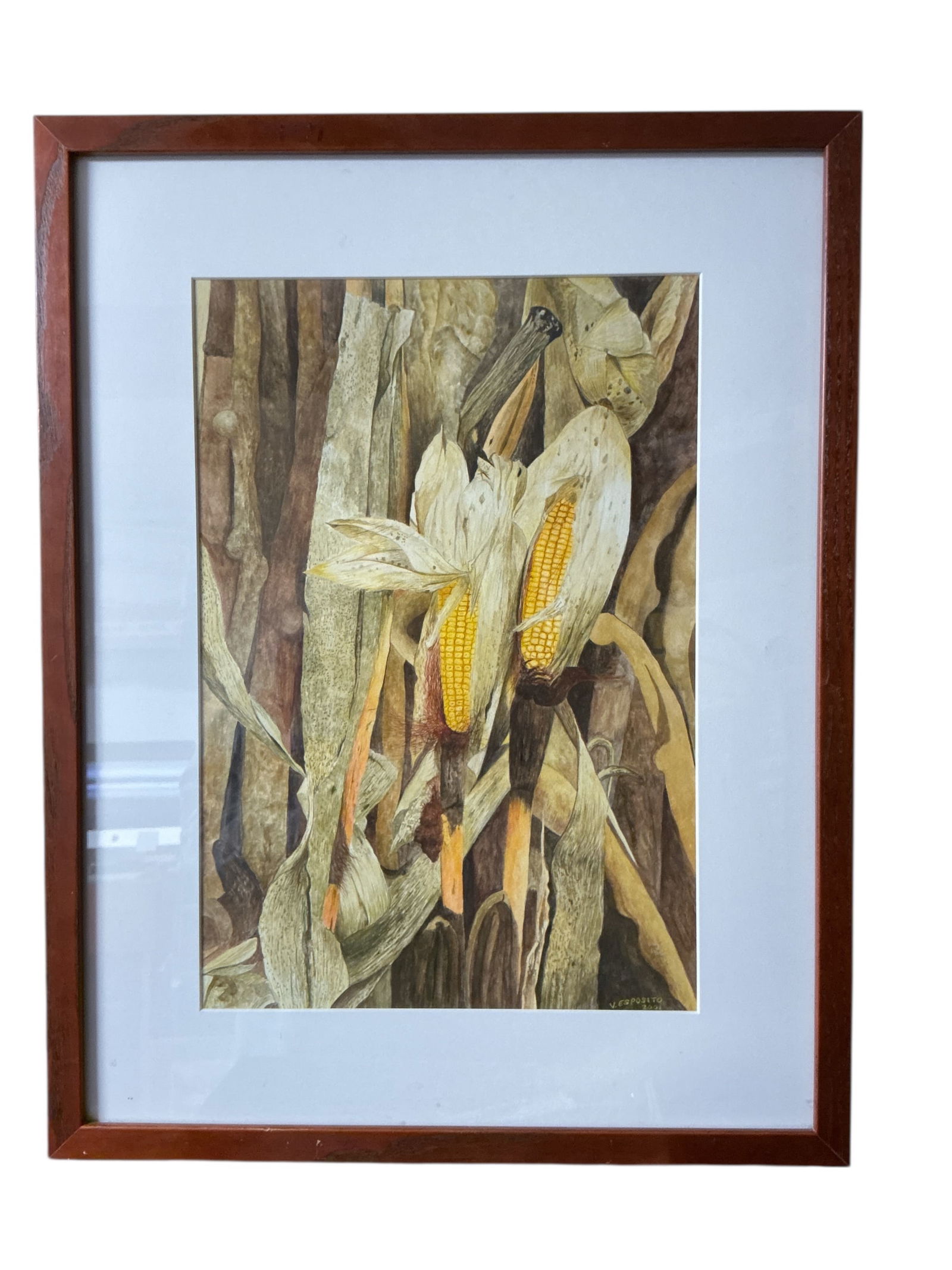 V. Esposito Print DRYING CORN Framed / Matted (1 of 4)