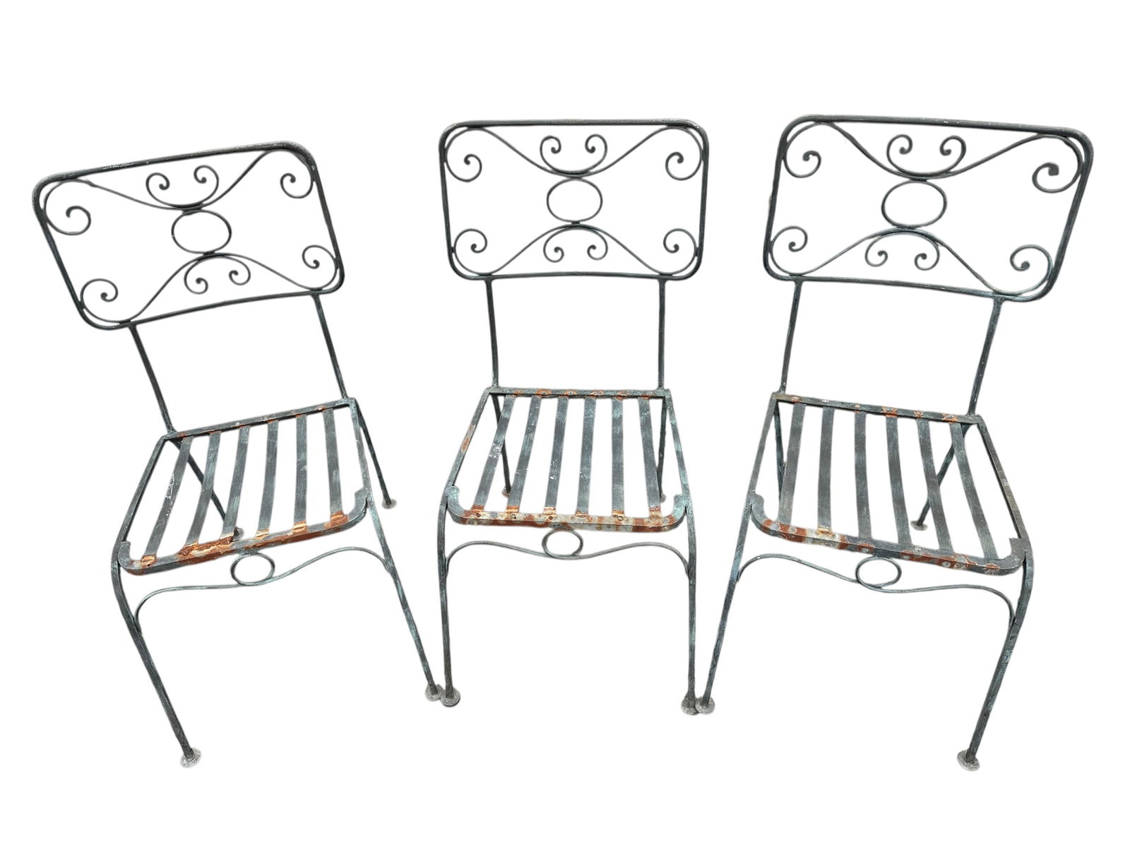 Three Wrought Iron Outdoor Chairs (1 of 4)
