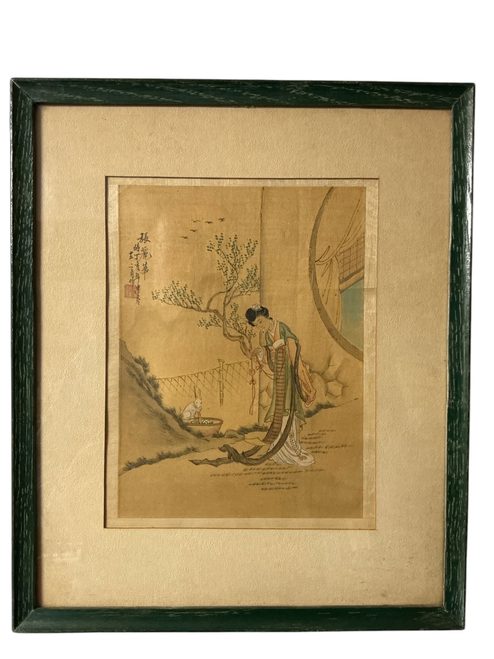 Framed Asian Ink Drawing on Silk (1 of 4)