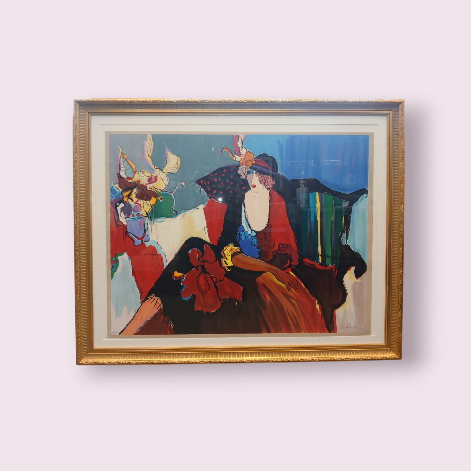 Itzachak Tarkay “Lady in Red “ signed and numbered 99/150 (1 of 4)