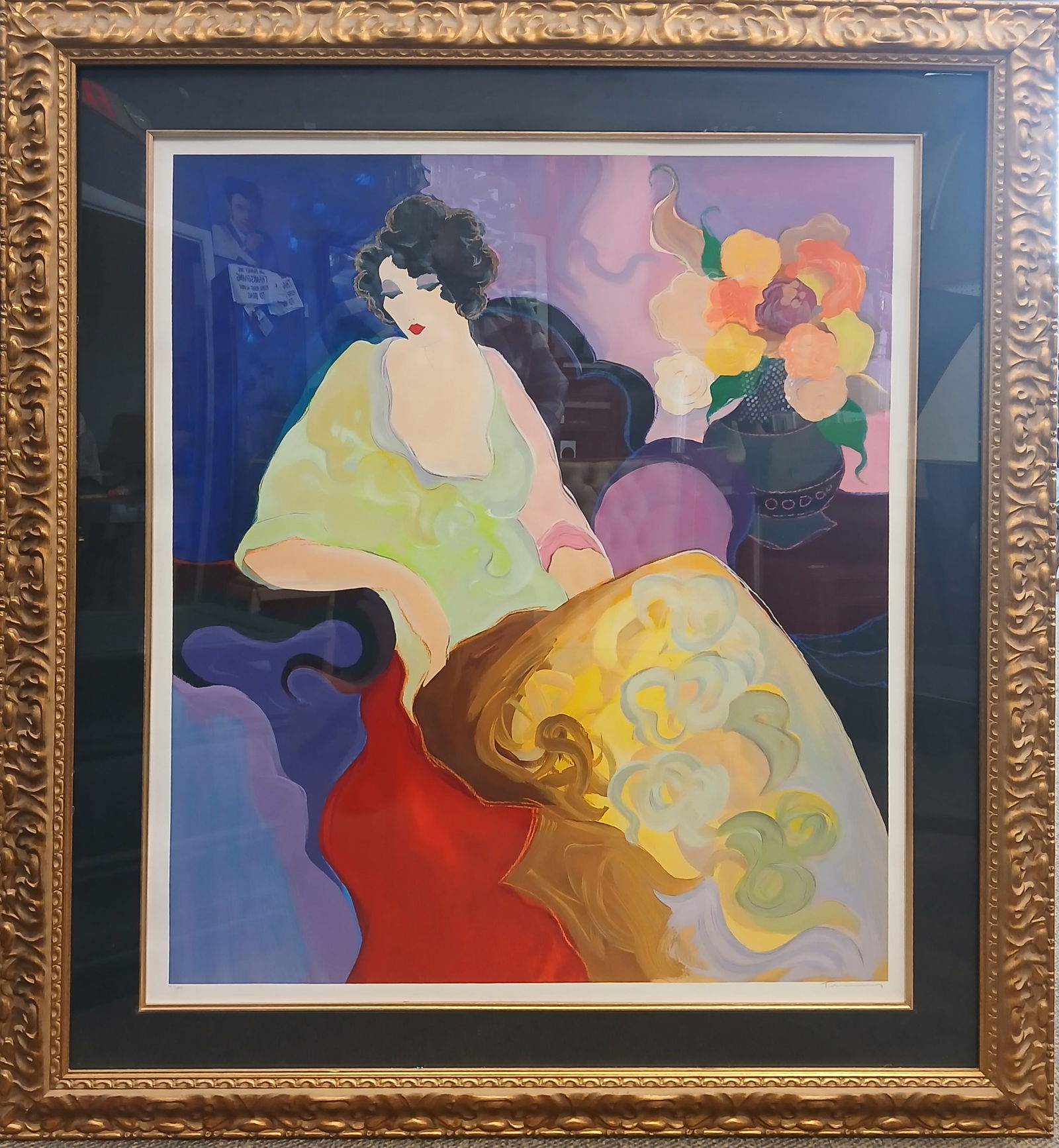 Tarkay Itzchak “ Lady in Yellow:” signed and numbered (1 of 4)
