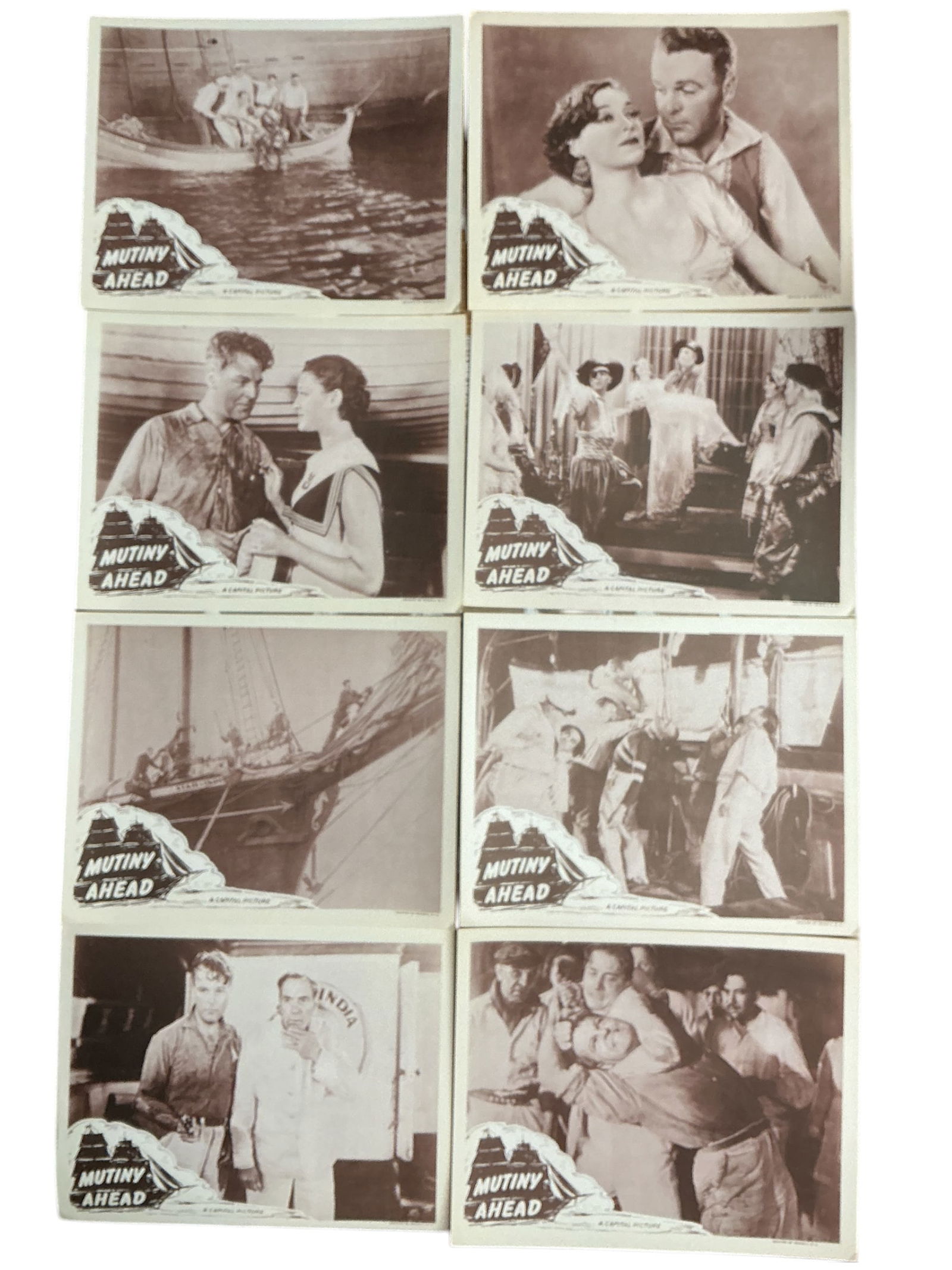 Set of 8 Lobby Cards MUTINY AHEAD (1 of 10)