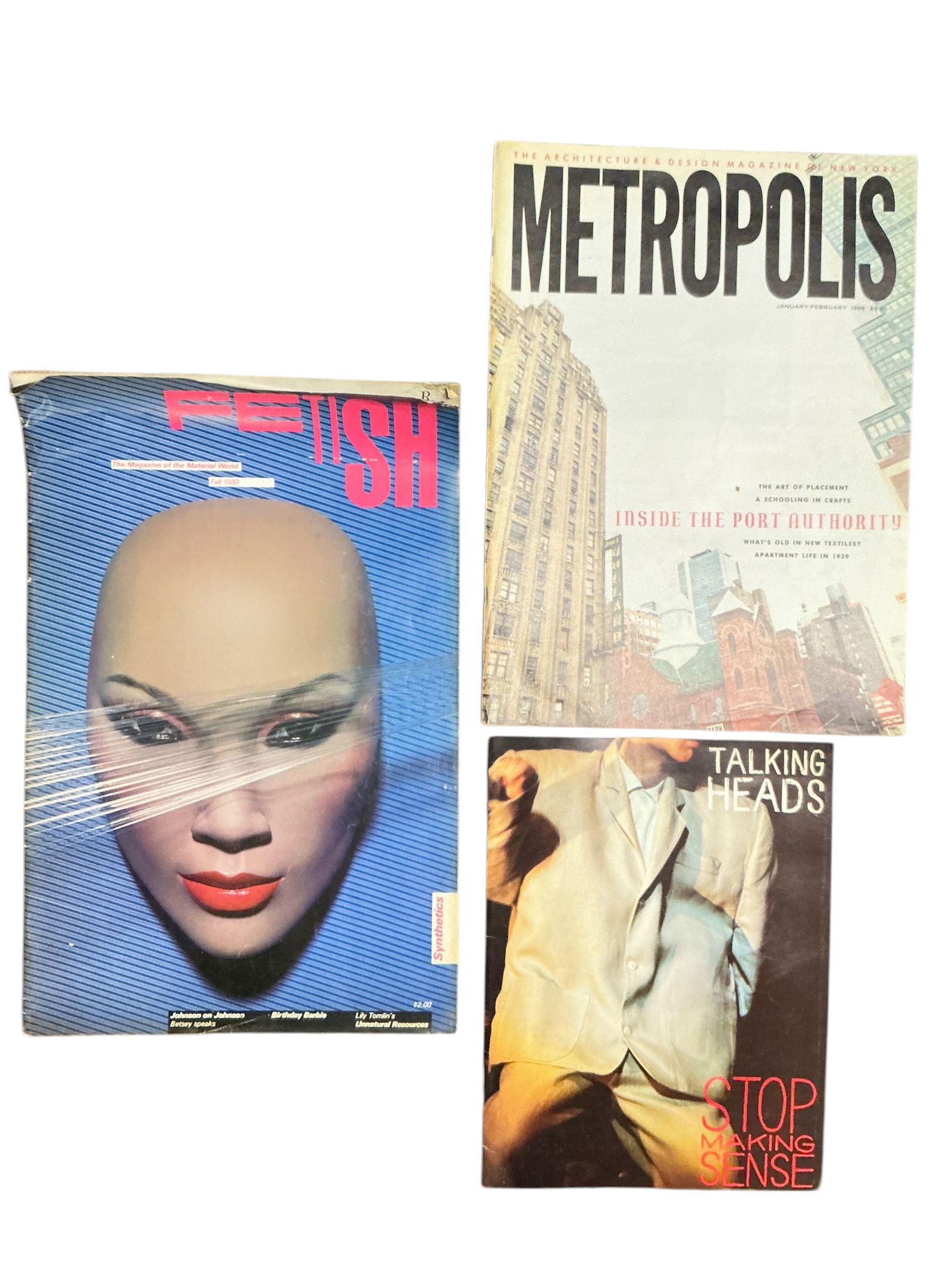 Ephemera Talking Heads Program Fetish Magazine(vol 1, No. 2) Metropolis Magazine(vol 7, No. 6) (1 of 9)