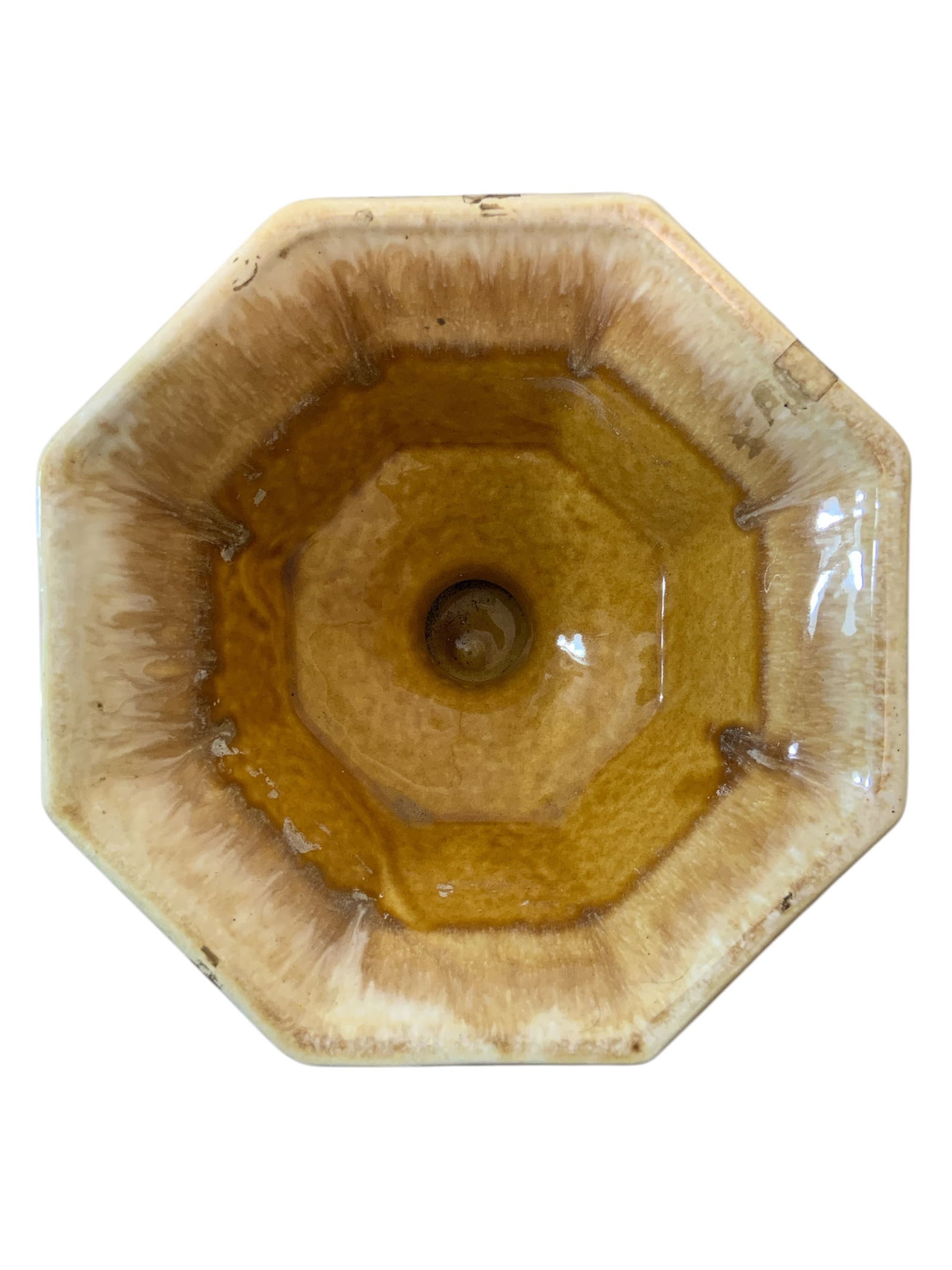 Hexagonal Ceramic Planter Marked 425~USA - 5