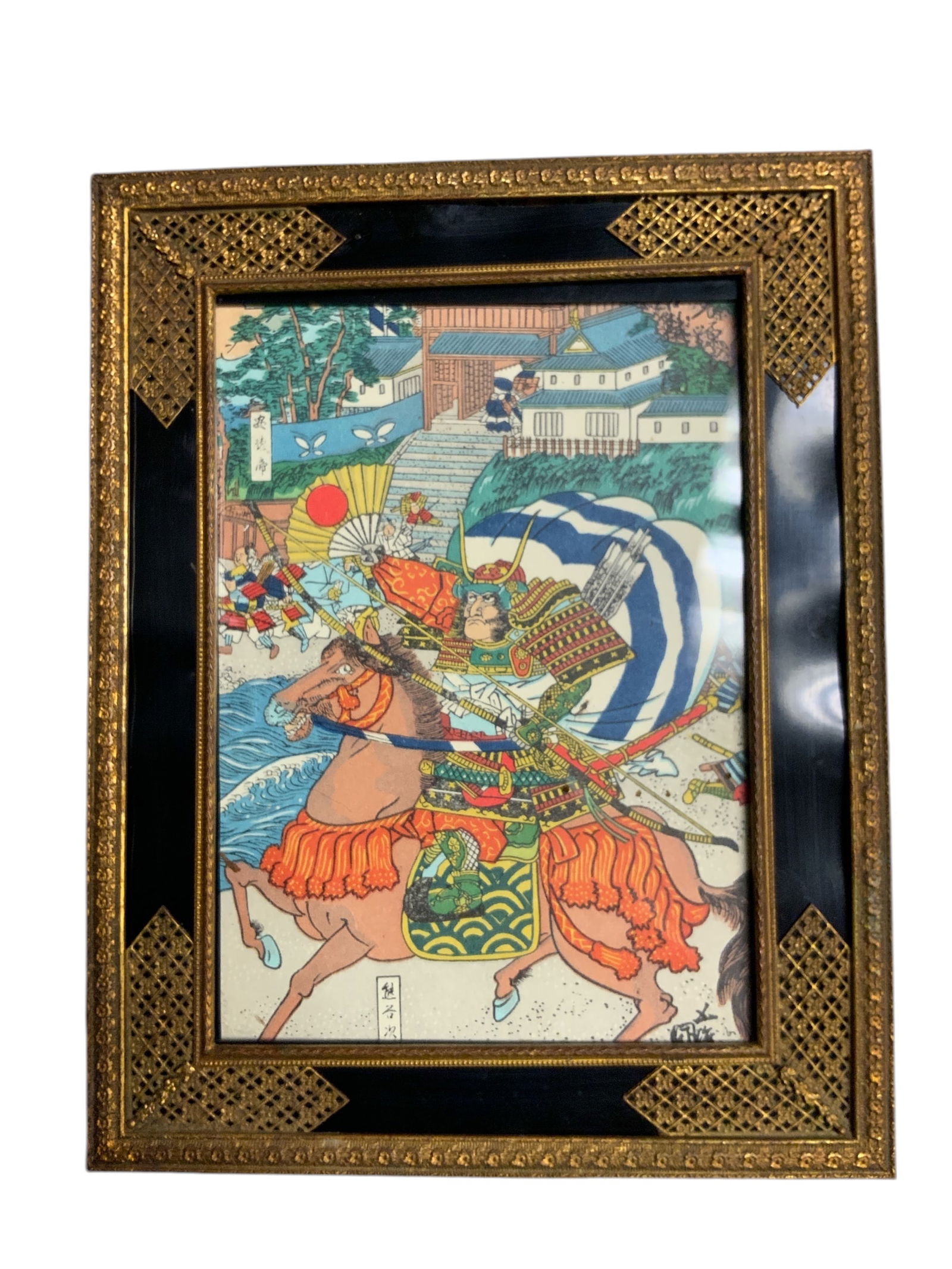 Japanese ukiyo-e Woodblock Print REPRODUCTION 'The Great Battle of the Minamoto...' (1 of 3)