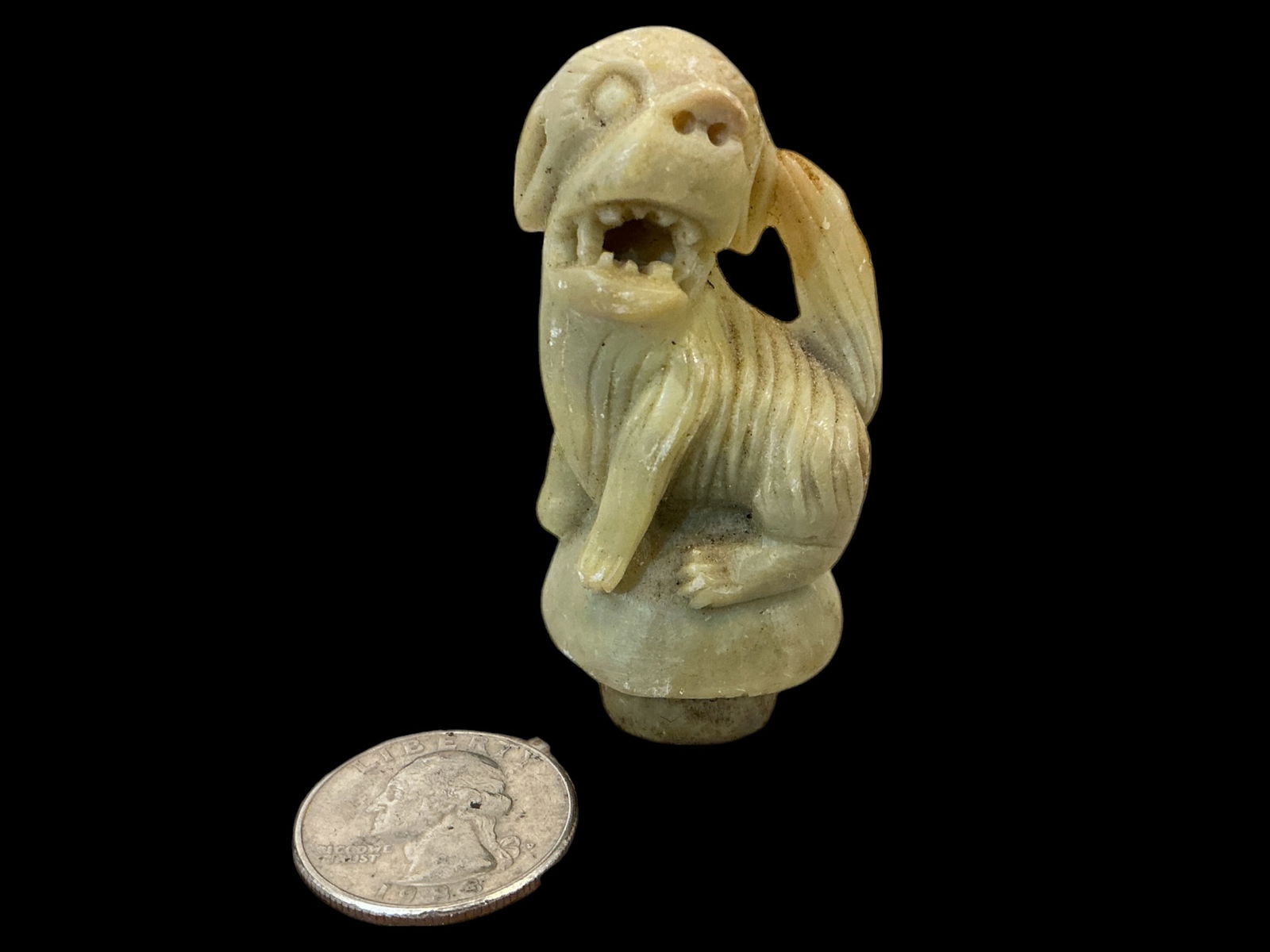 Vintage Carved Soapstone Foo Dog Figurine (1 of 5)