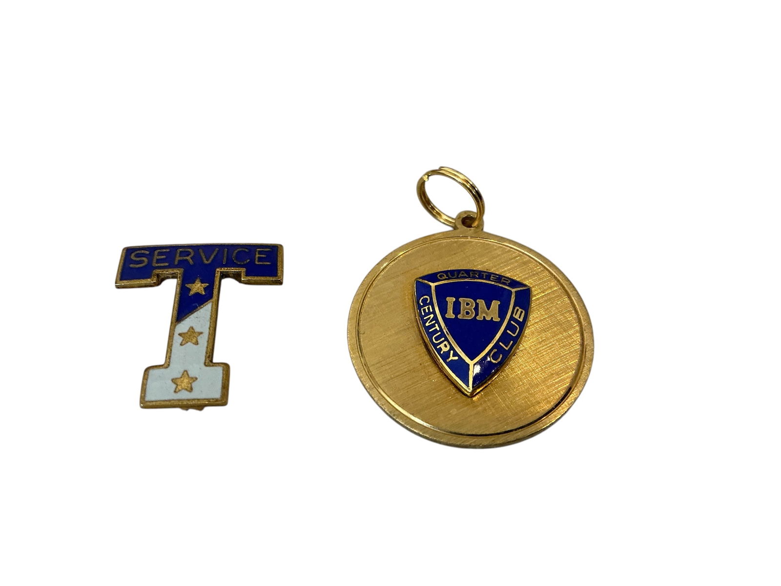 Gold Content IBM Pendant & "T" Service Pin (1 of 4)