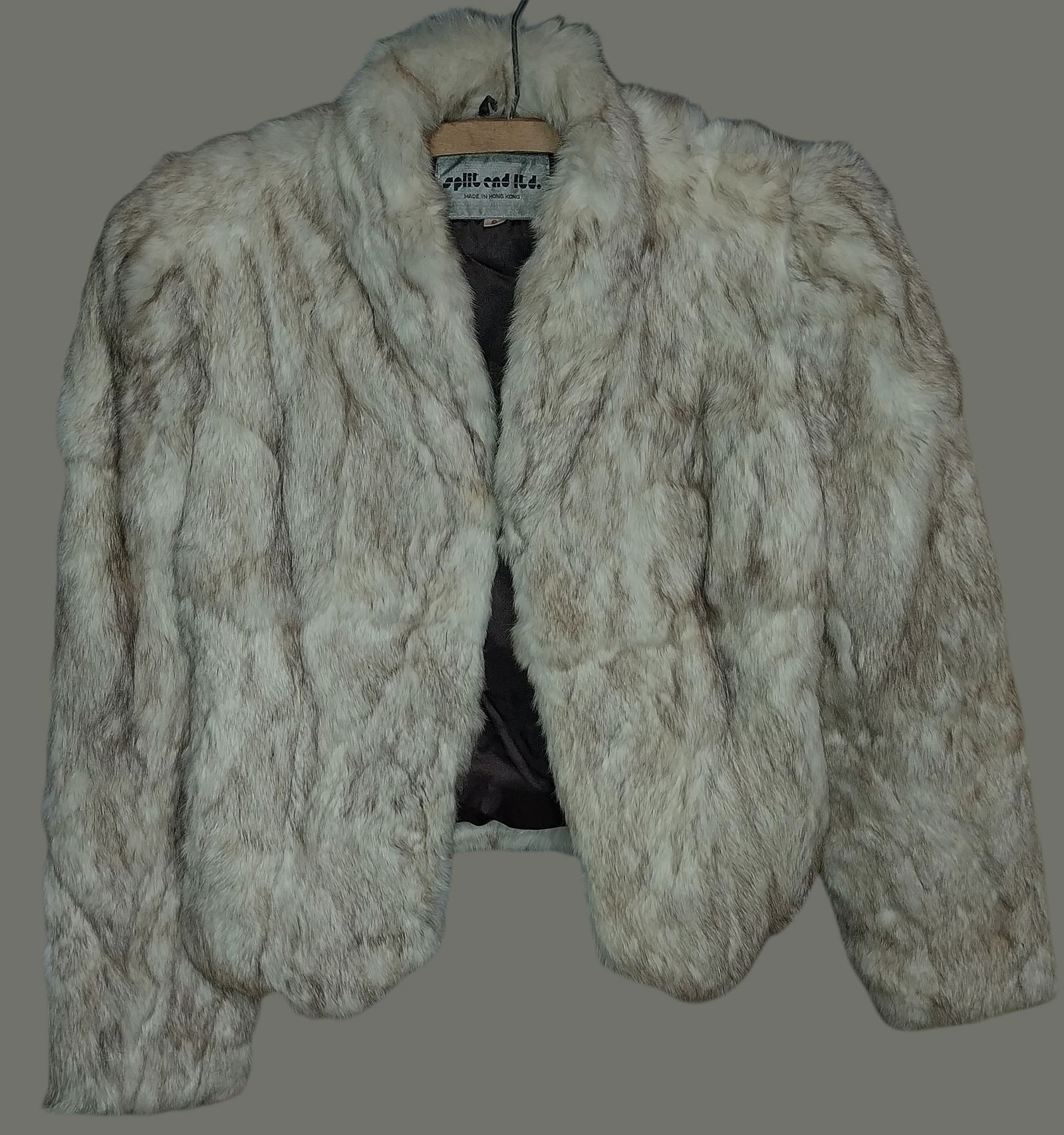Vintage Split End Womans Rabbit Fur Coat Size Small (1 of 4)
