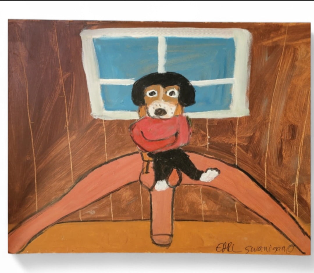 Original Outsider art by Earl Swanigan listed hudson ny artist (1 of 3)