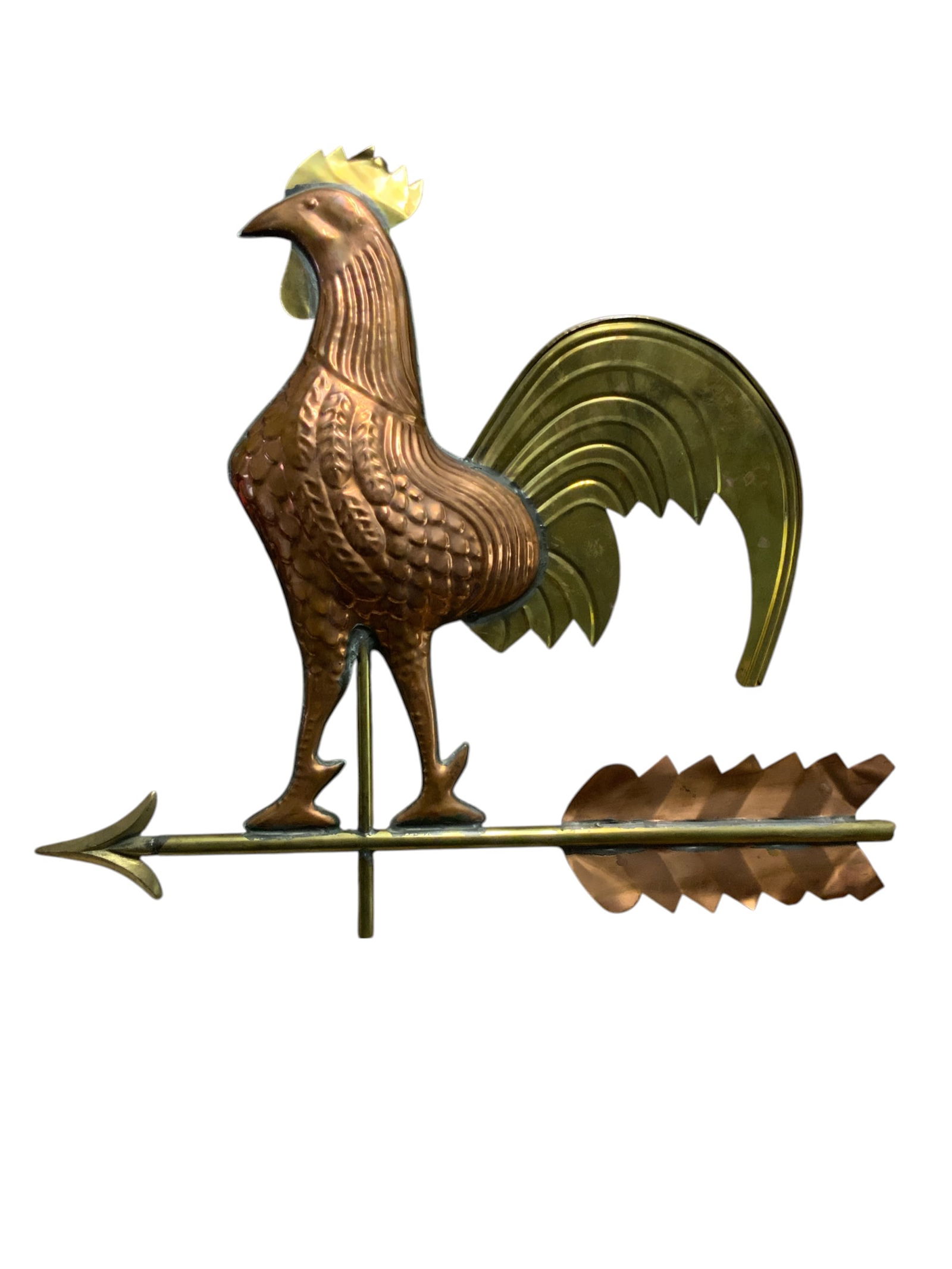 Copper Rooster Weathervane Top (1 of 3)