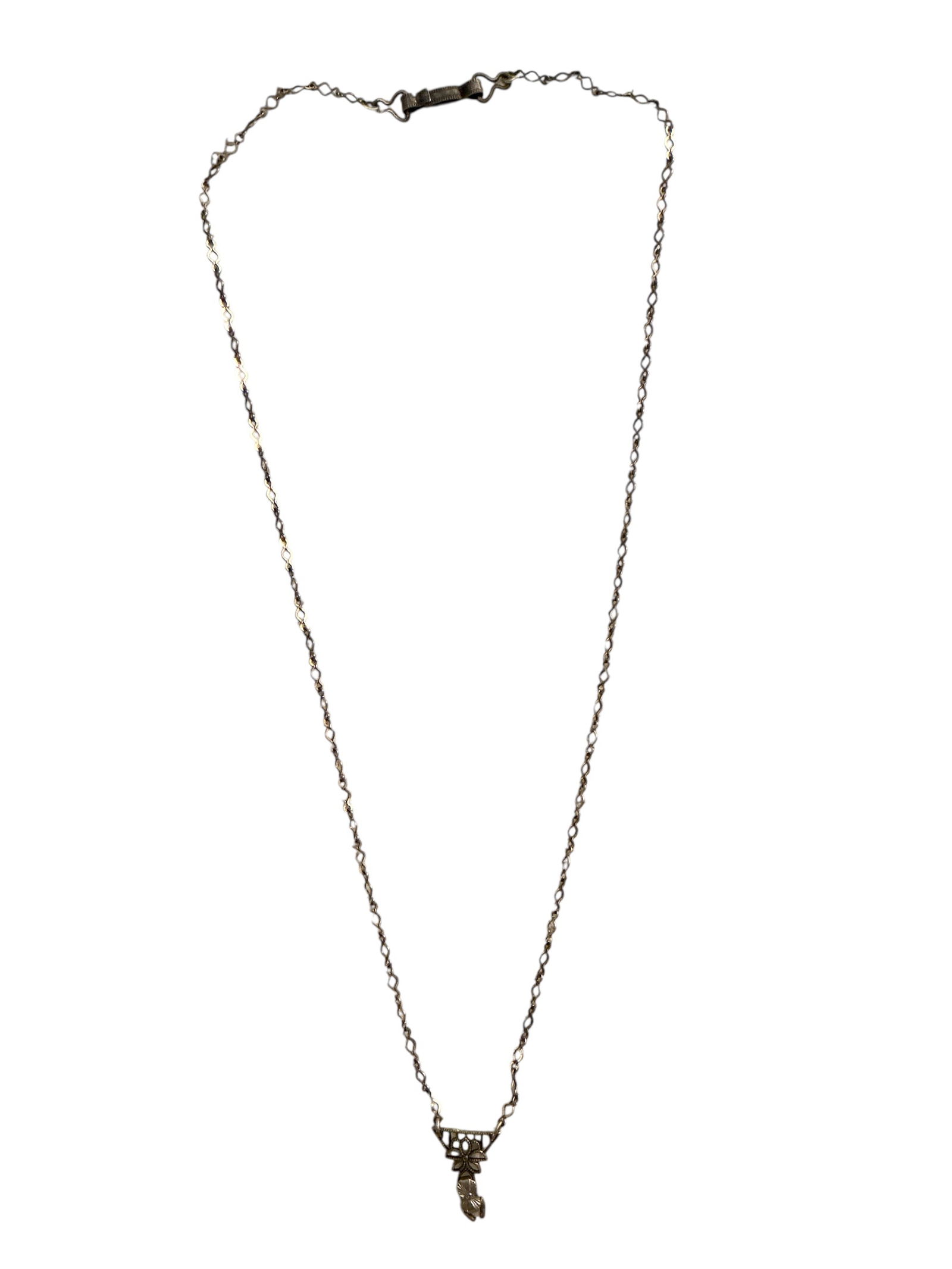 Sterling Silver Drop-pendant Necklace 16”: Sterling Silver Drop-pendant Necklace 16” ================================= PLEASE READ =============================Shipping for this lot is available ONLY THROUGH LIVESHIPPING. We advise all