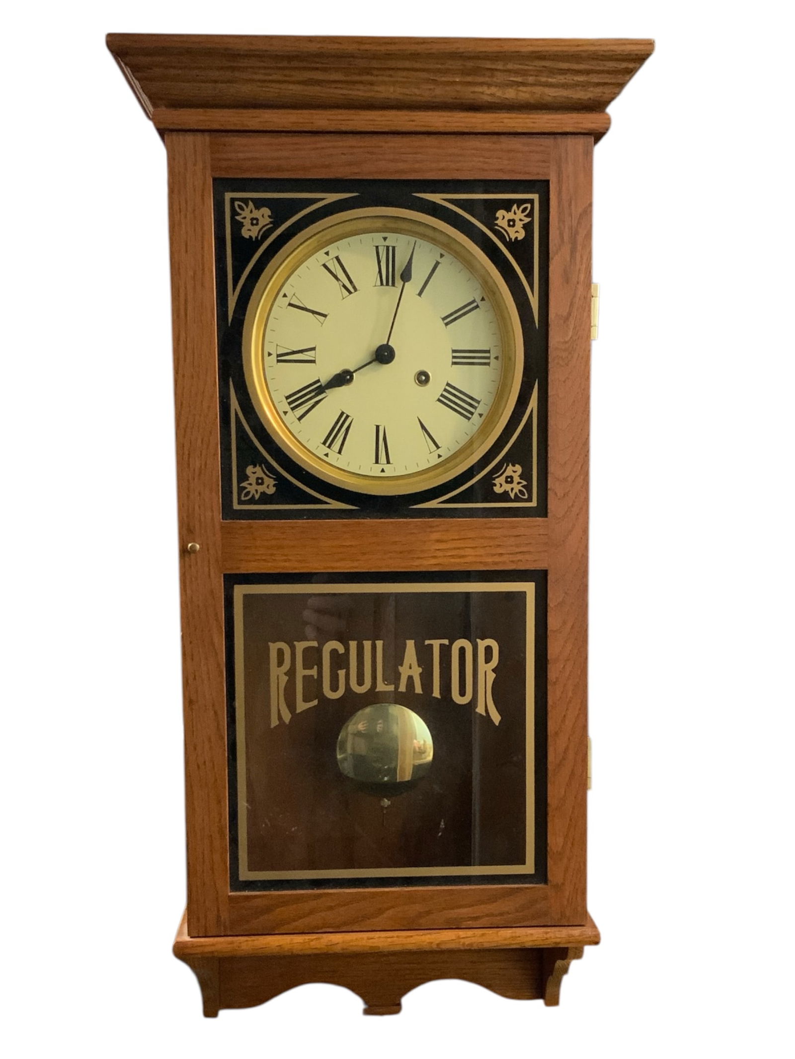 Oak Case Regulator Wall Clock (1 of 4)