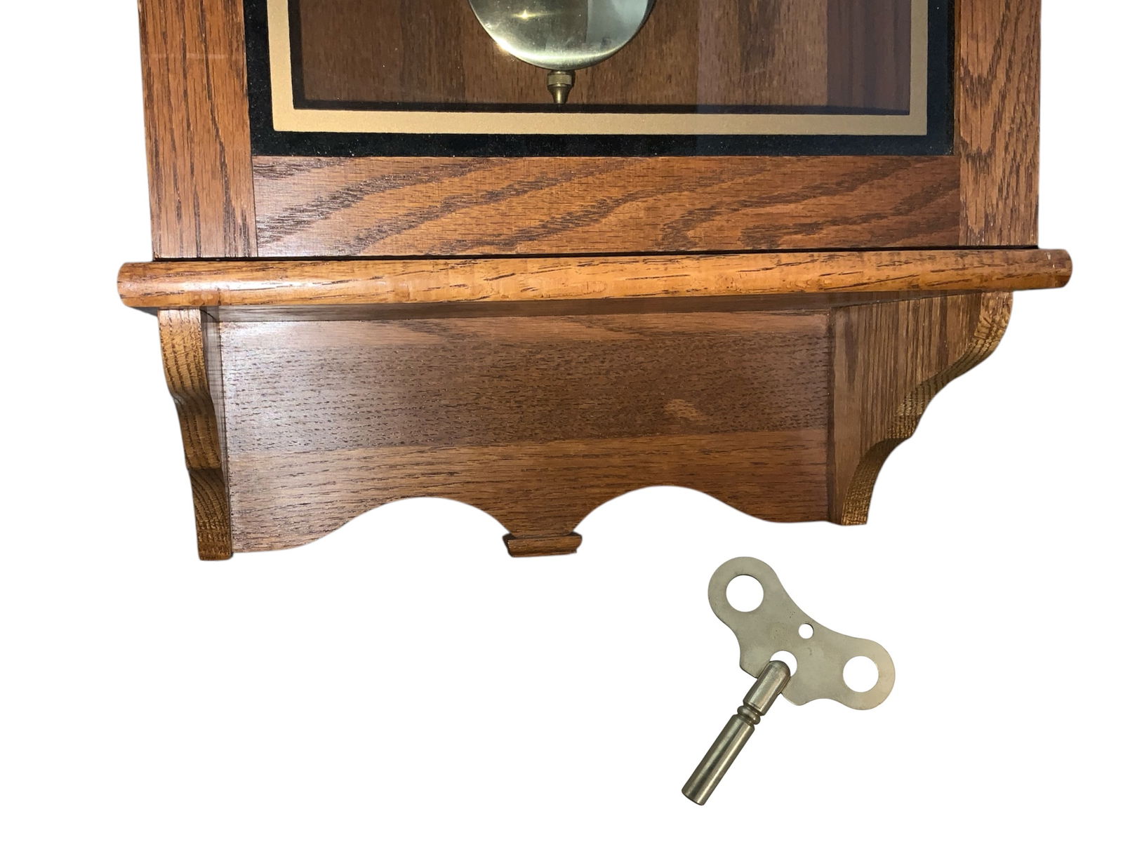 Oak Case Regulator Wall Clock - 4