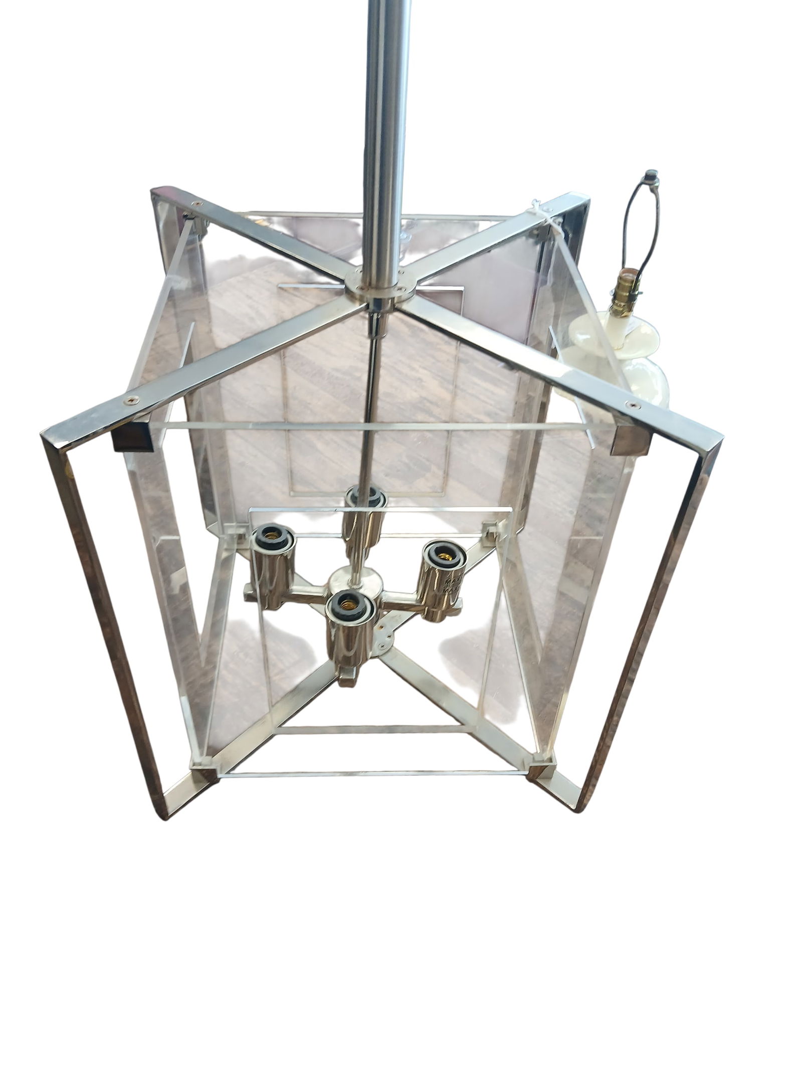 Vintage lucite and chrome chandelier (1 of 4)