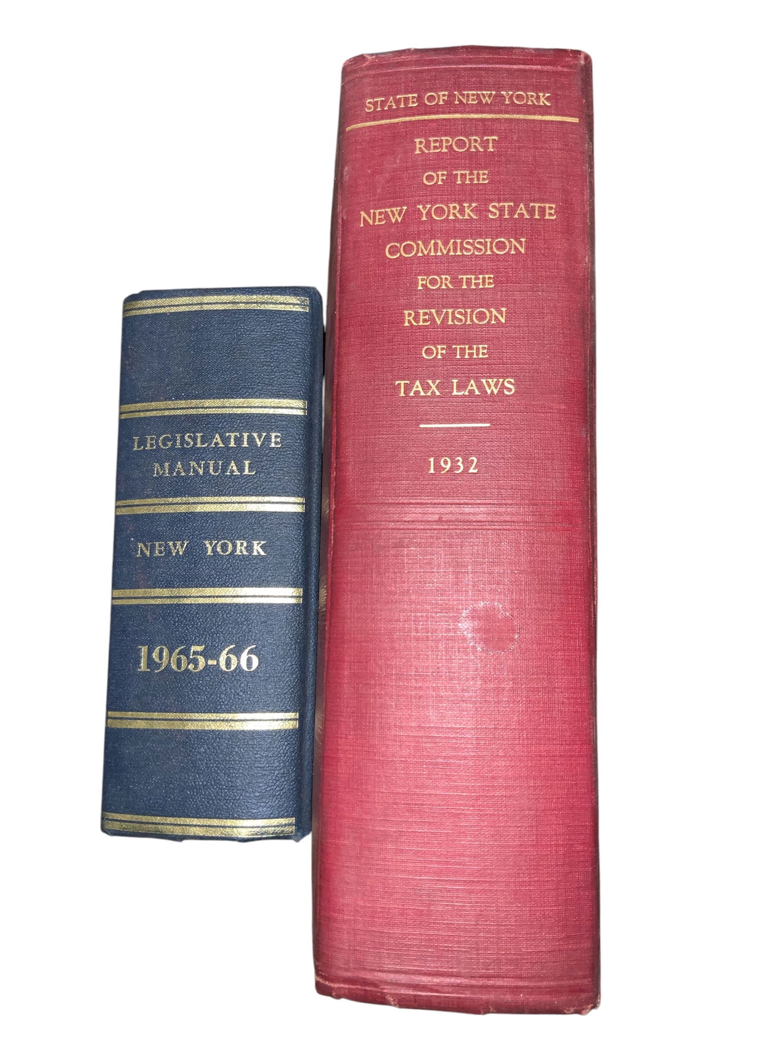 Vintage New York State Tax Law(1932) and Legislative Reference(1965-66) Books (1 of 4)