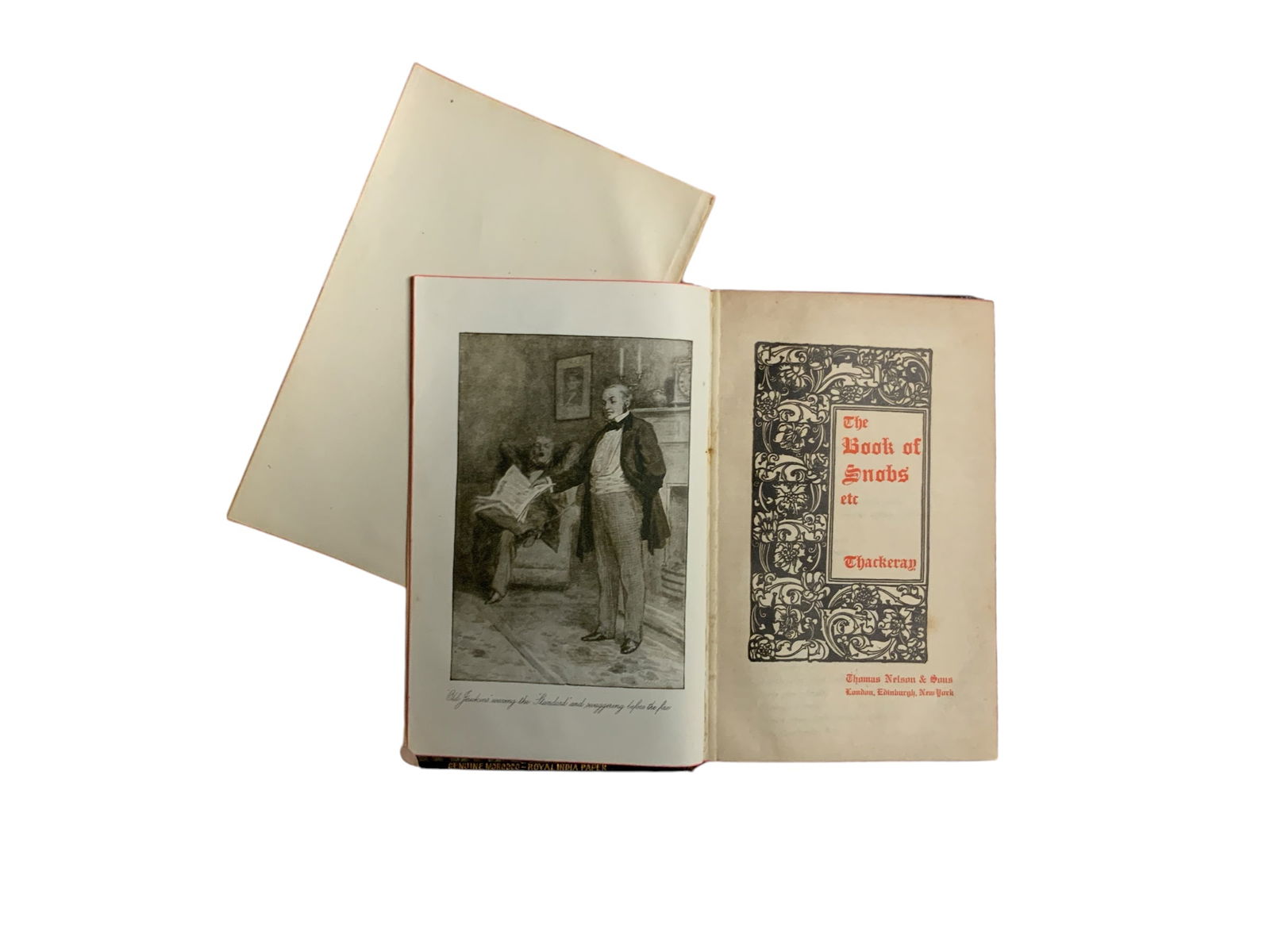 Vintage BOOK OF SNOBS ETC: Thackeray Thomas Nelson (1 of 4)