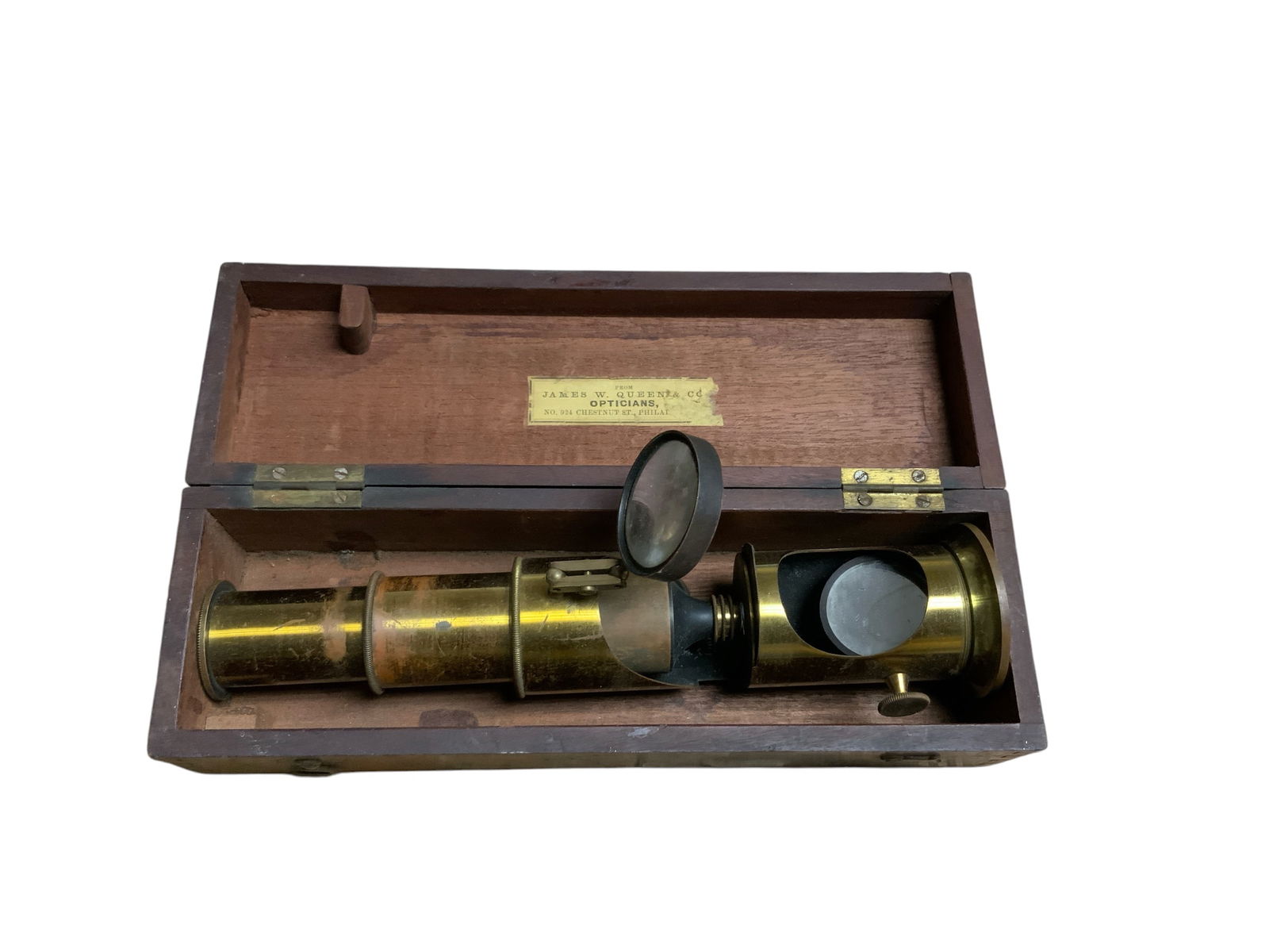 Antique Portable Drum Field Microscope (1 of 3)