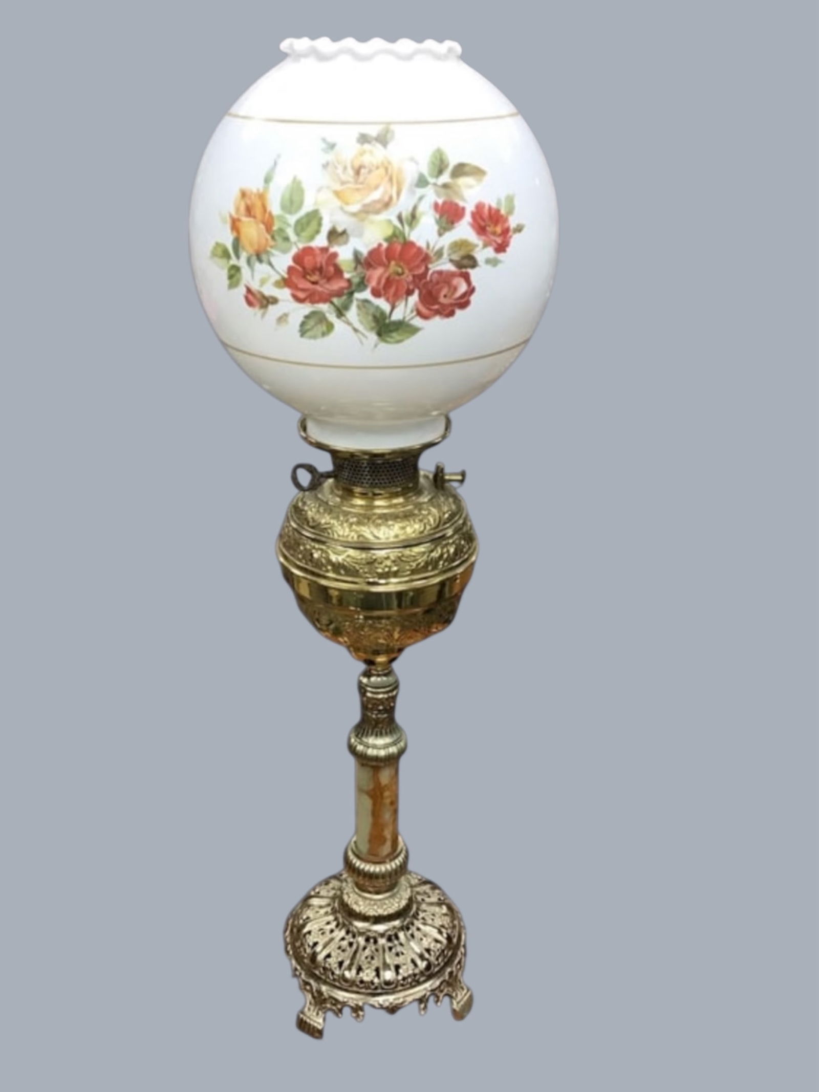 Vintage Banquet Parlor Lamp with shade (1 of 6)