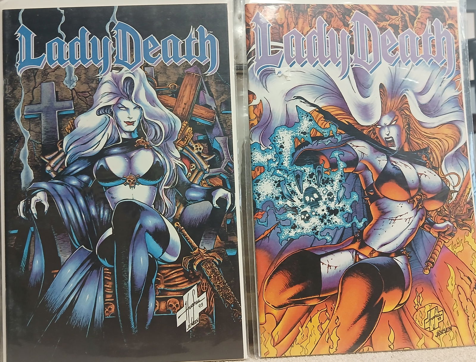 Lady Death original mini series comic books #2 & 3: Lady Death original mini series comic books number 2 and 3 by chase co.is 1993they are both in excellent condition.================================= PLEASE READ =============================Shipping f