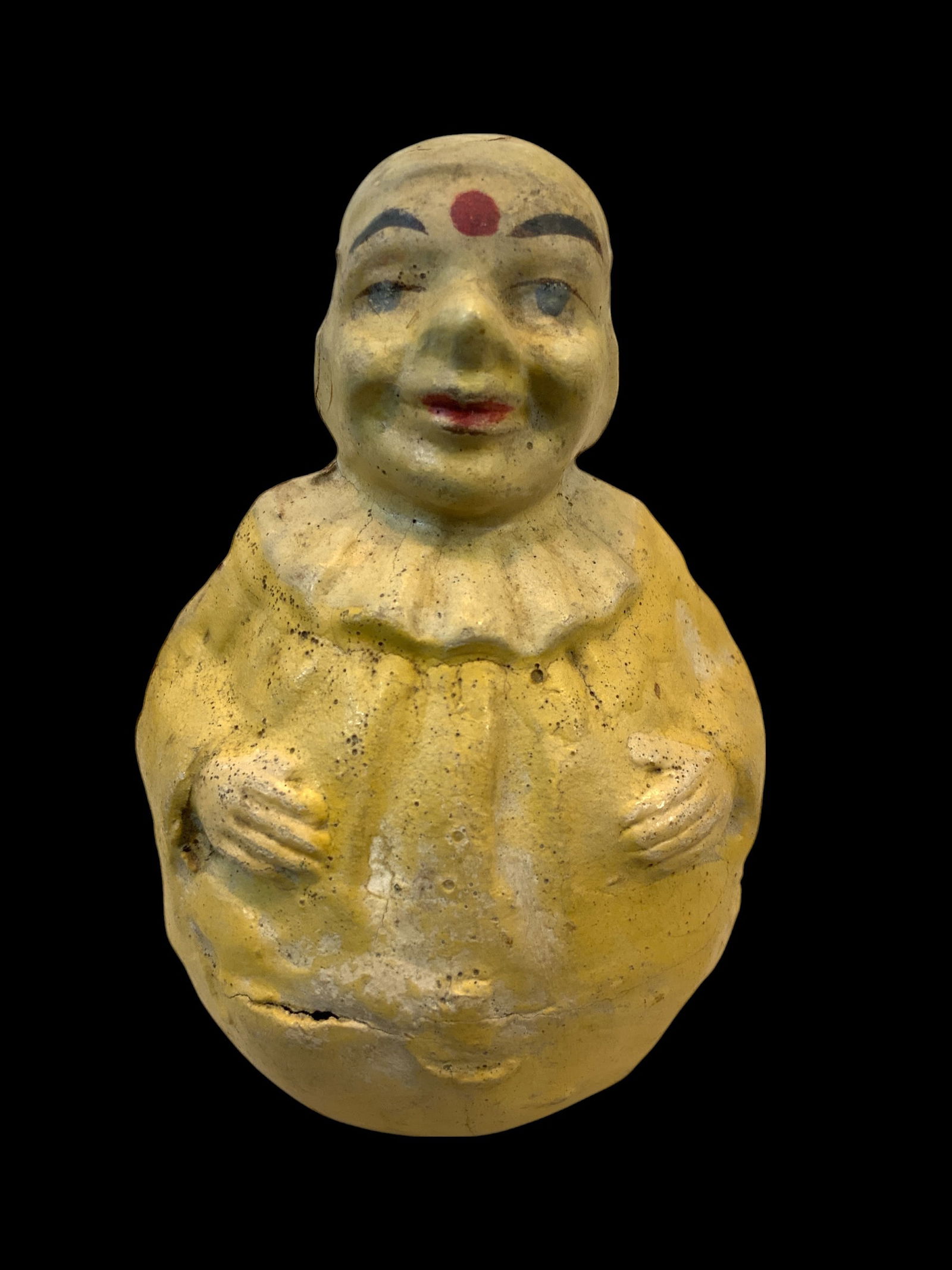 Early 1900's Paper Maché Roly Poly Circus Clown (1 of 6)