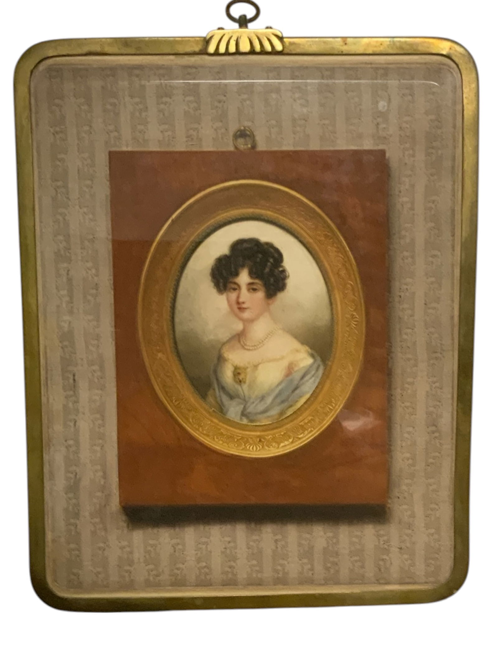 Vintage Double-sided Metal Frame with Beveled Glass(front) Rudolph Bell Portrait of A Lady: Vintage Double-sided Metal Frame with Beveled Glass(front) Rudolph Bell Portrait of A Lady. 9 1/2" x 12 1/2". ================================= PLEASE READ =============================Shipping for