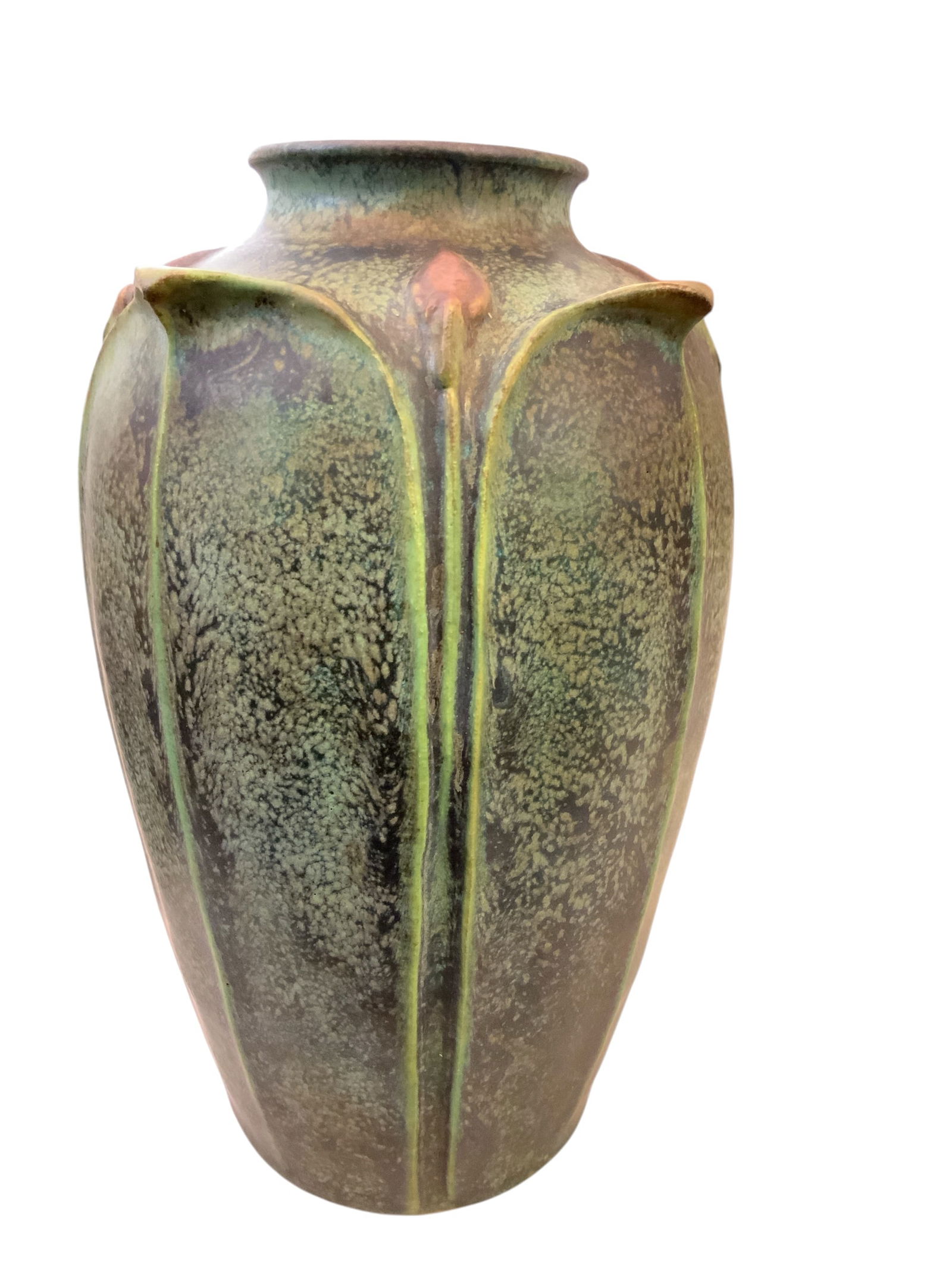 Arts & Crafts Style Pottery Vase 'Cucumber Green' (1 of 8)