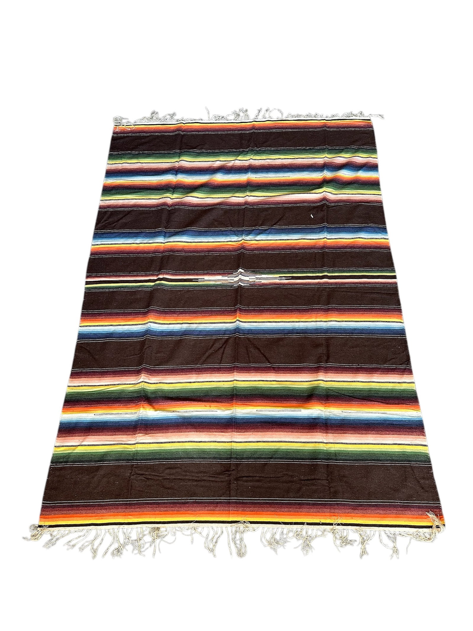 Vintage Multicolor Southwestern Blanket / Wrap: Vintage Multicolor Southwestern Blanket / Wrap. Vibrant Colors. 96" x 124". =========================PLEASE READ===================Shipping for this lot is available ONLY THROUGH LIVESHIPPING. We advi