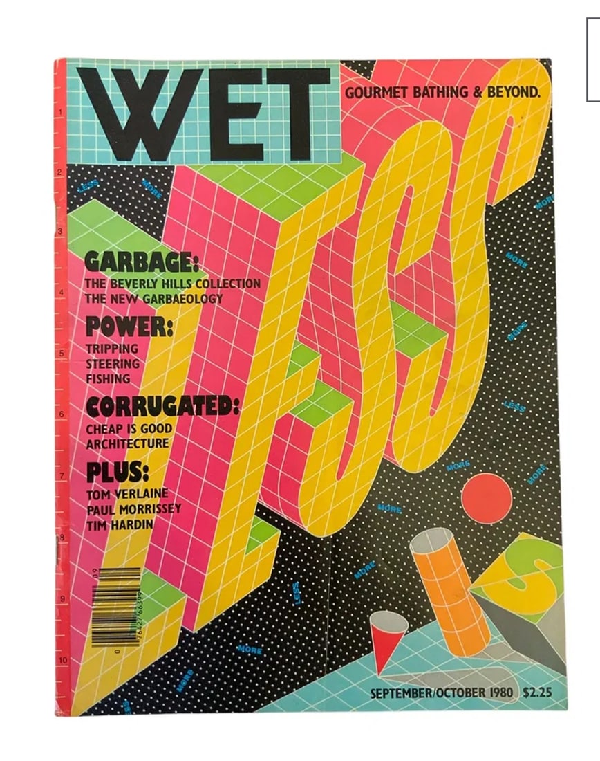 Vintage WET magazine September / October 1980: WET: The Magazine of Gourmet Bathing September / October 1980. An avant-garde arts and culture magazine. No odors Good condition. 8 1/2" x 10 3/4"================================= PLEASE READ ========