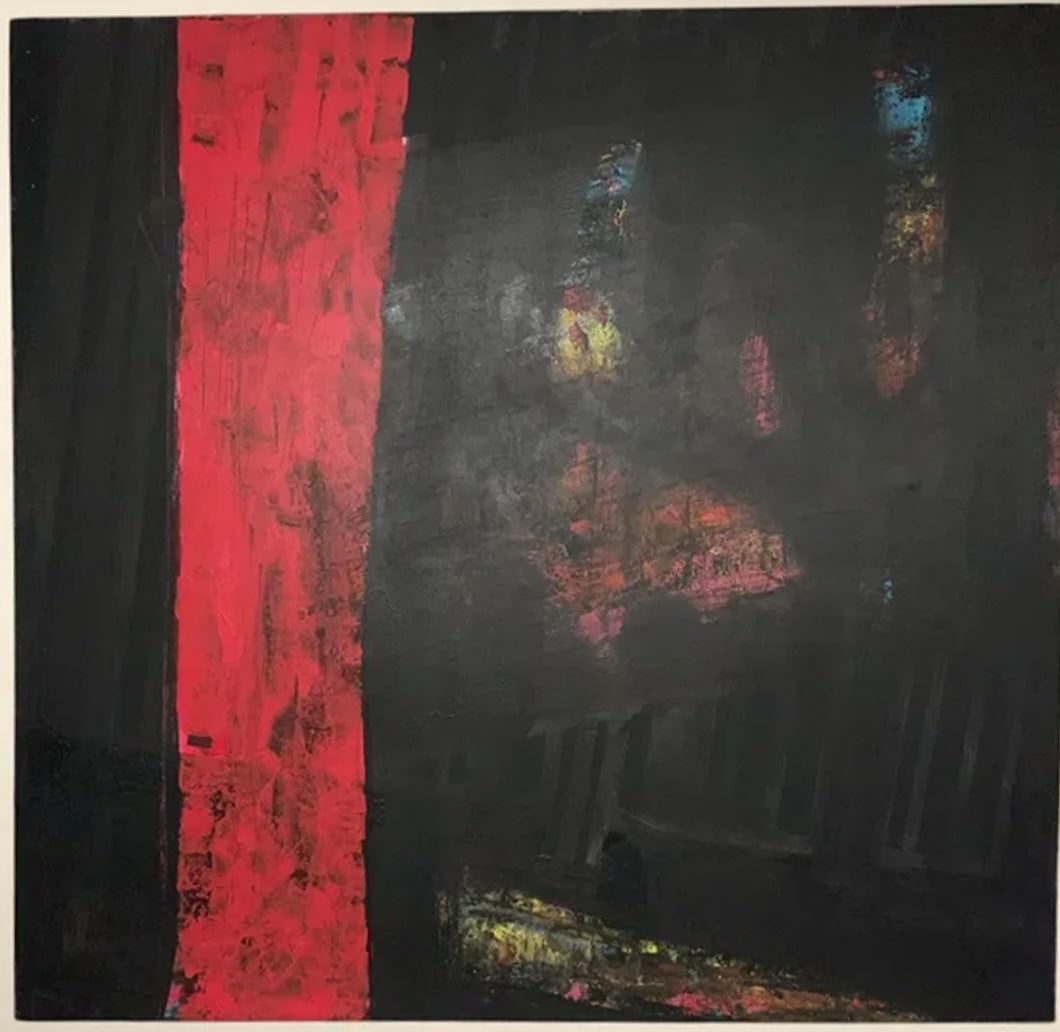 Abstract painting D Sakelson arrtist: D. Sakelson Abstract Paint on Canvas Unframed. 36" x 36"================================= PLEASE READ =============================Shipping for this lot is available ONLY THROUGH LIVESHIPPING. We advi