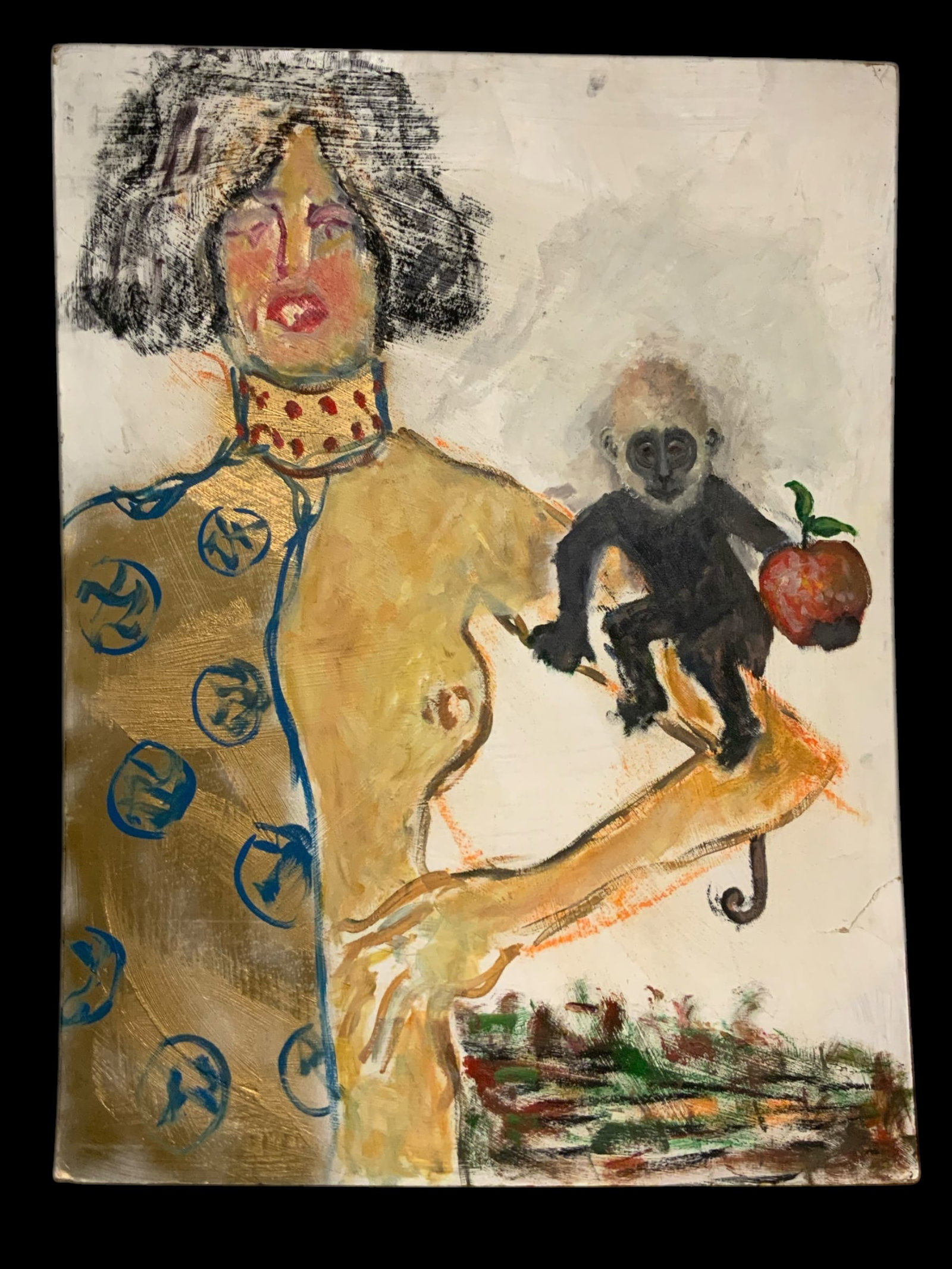 Ralph Neaderland: Paint on Cardboard: Ralph Nederland: Paint on Cardboard. A signature has not been found on this piece but it was taken directly from the estate of Ralph Neaderland and is known to be his work. There is a tear in from the